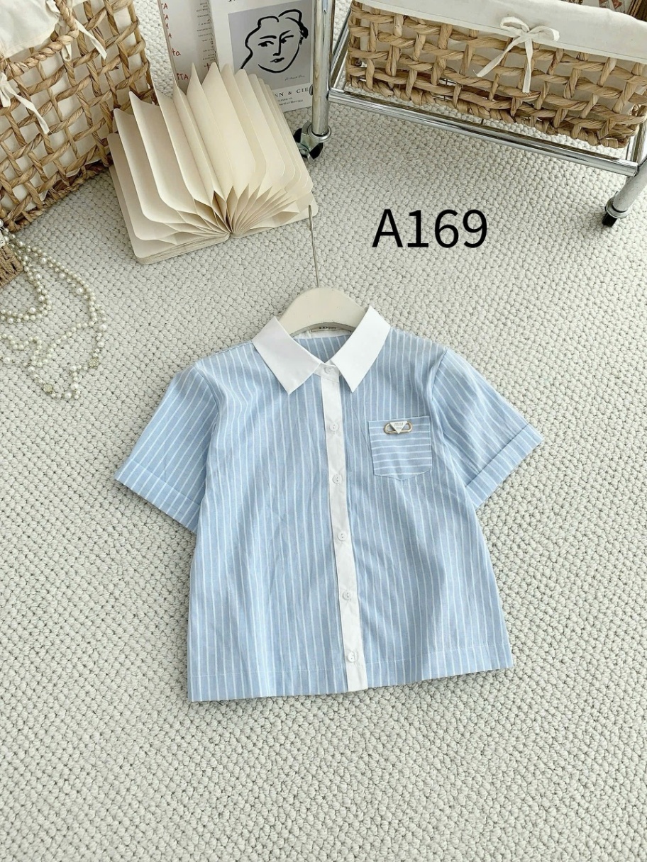 A169 Áo sơ mi kẻ túi ngực