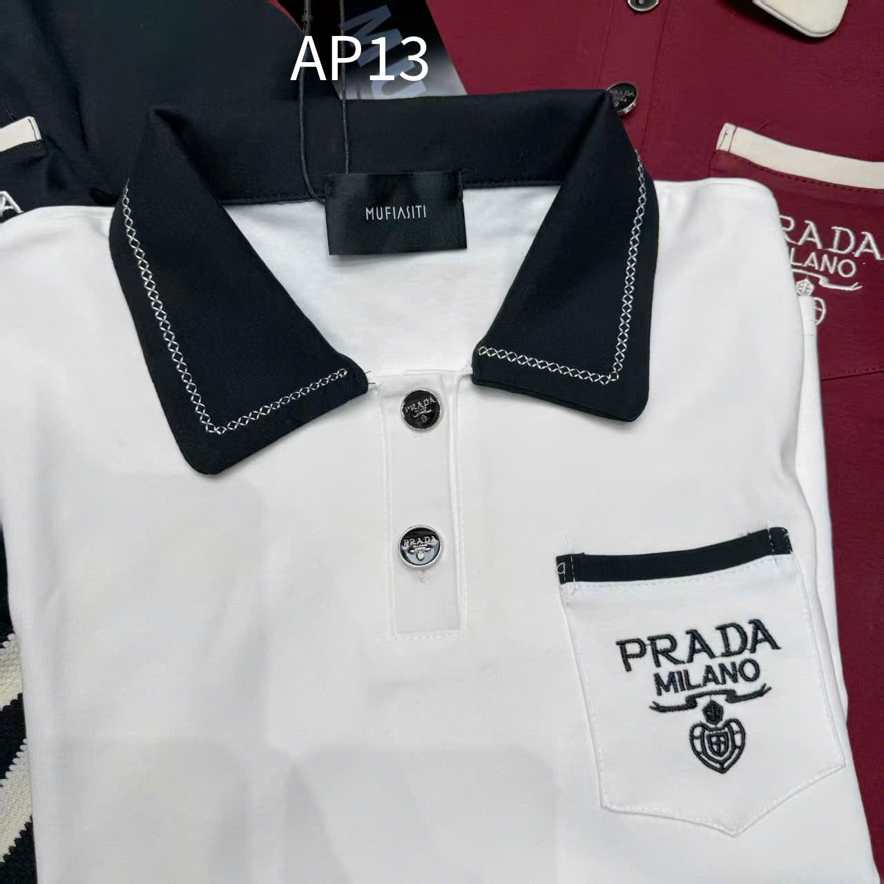 AP13 Áo phông cổ phối túi ngực