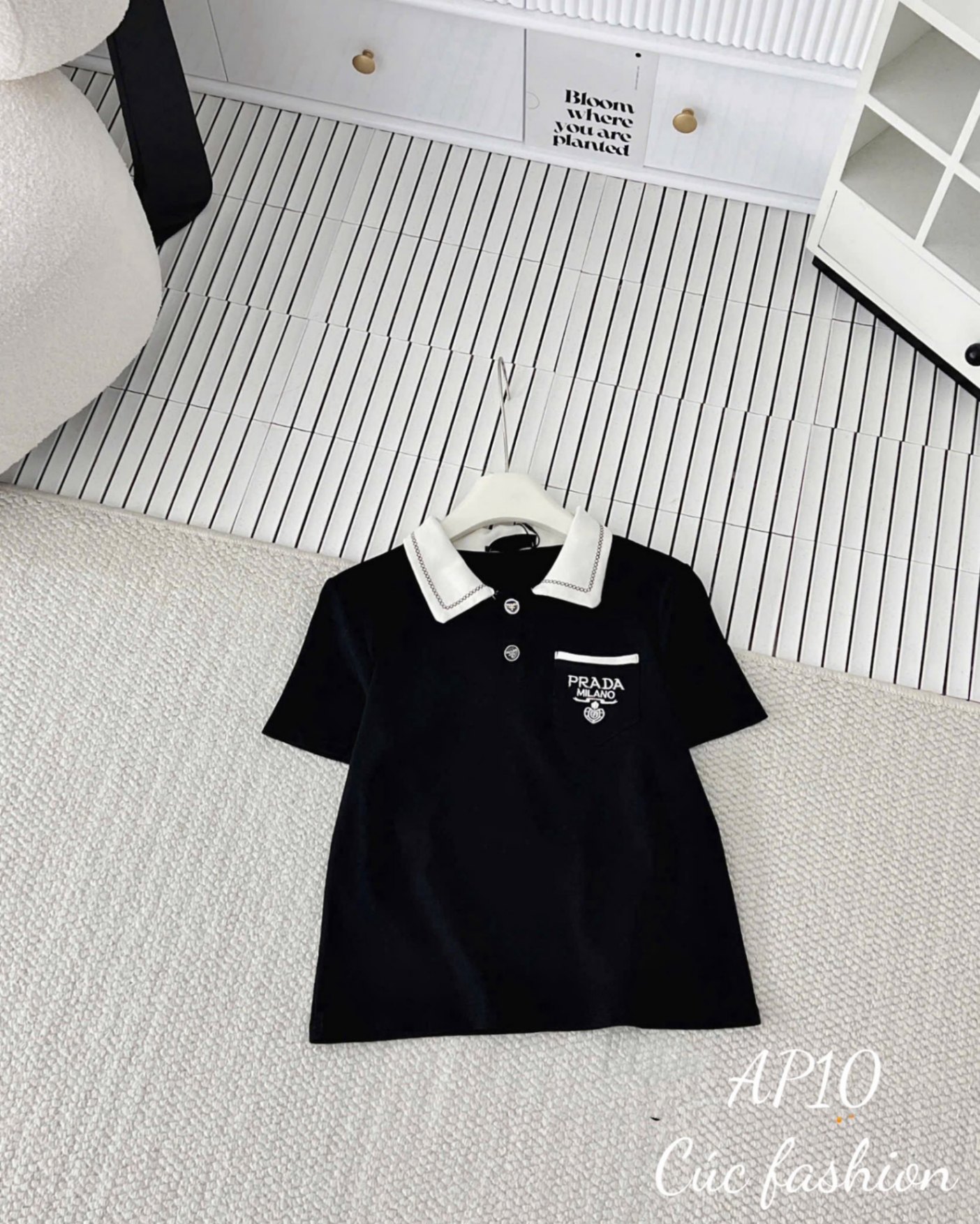 AP13 Áo phông cổ phối túi ngực