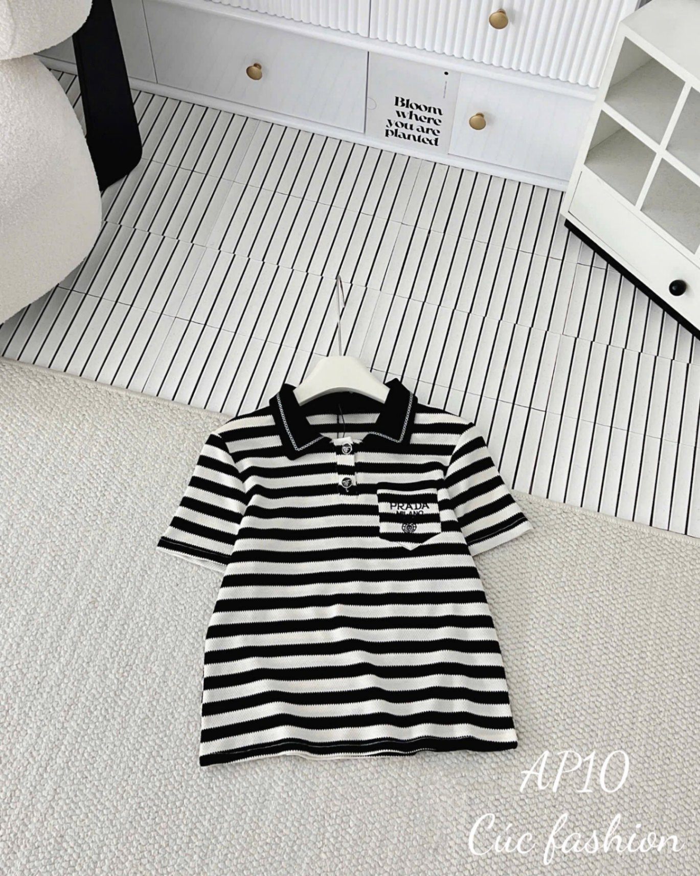 AP13 Áo phông cổ phối túi ngực