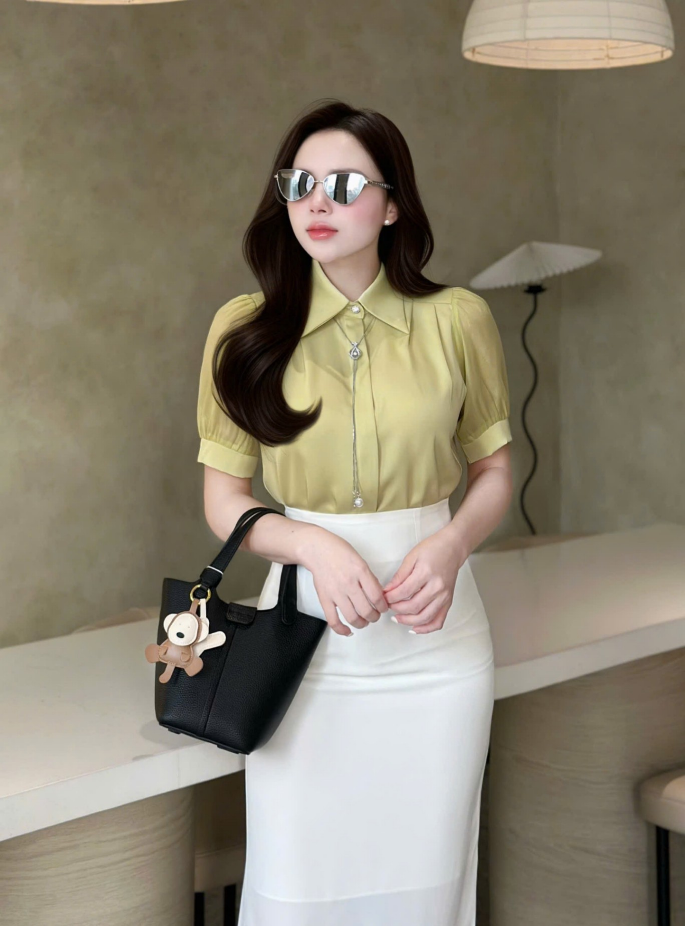 A153 Áo sơ mi lụa QCCC