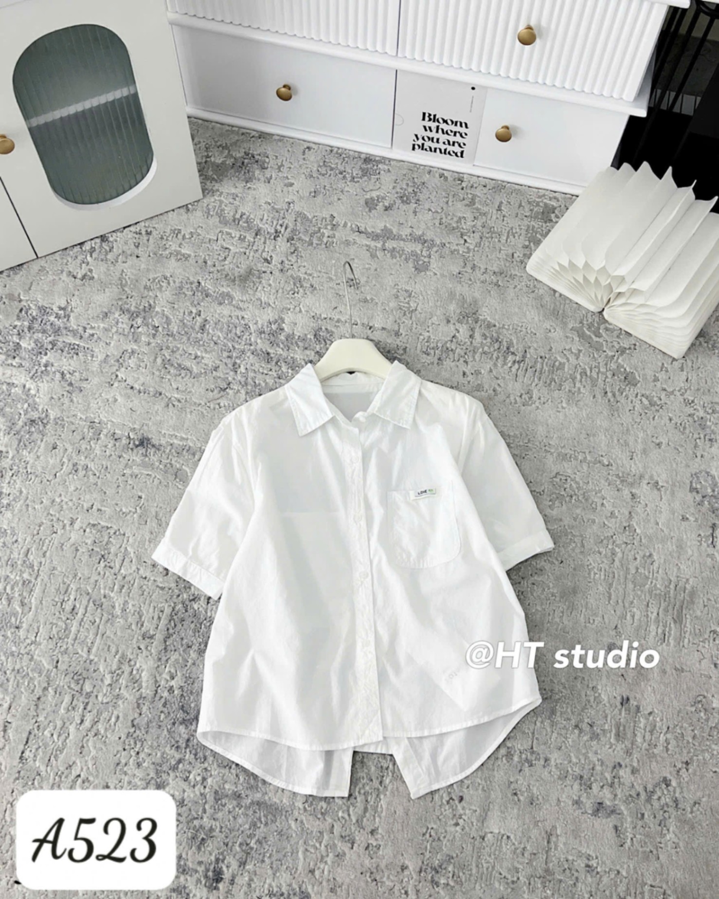 A523 Áo sơ mi thô QC