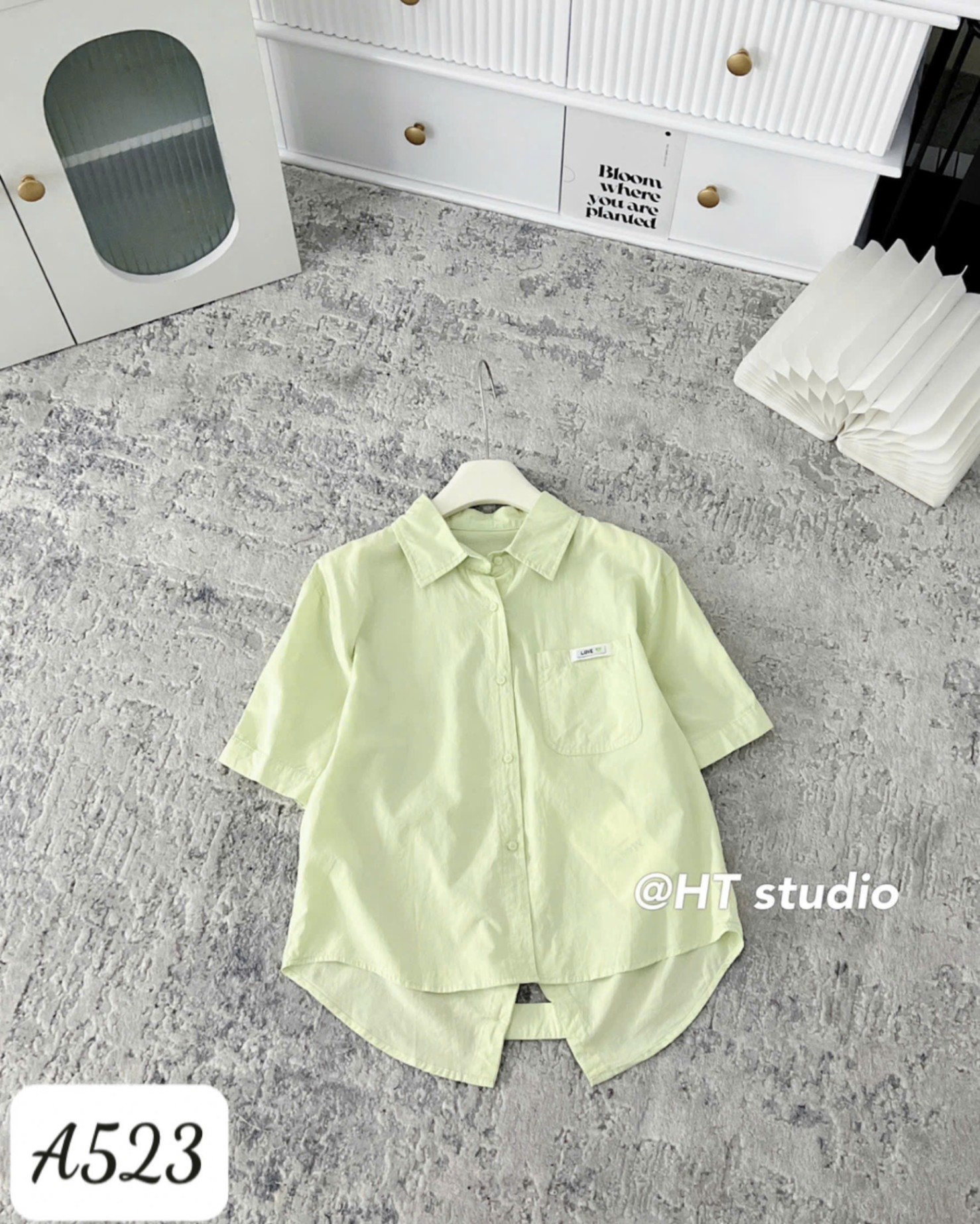A523 Áo sơ mi thô QC