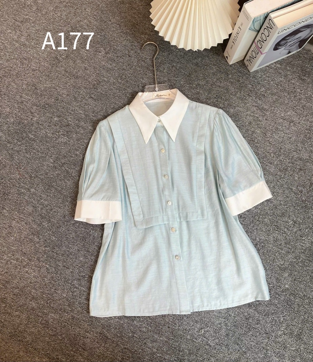 A177 Áo sơ mi viền vuông