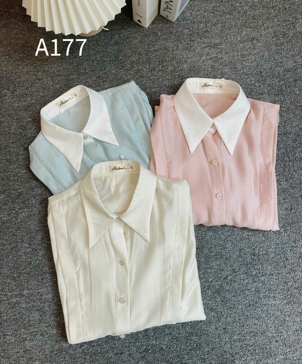 A177 Áo sơ mi viền vuông