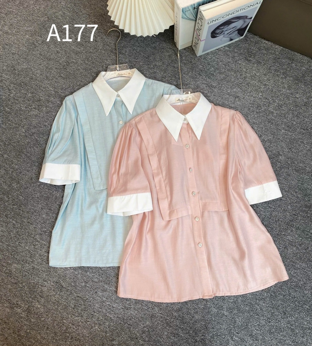 A177 Áo sơ mi viền vuông