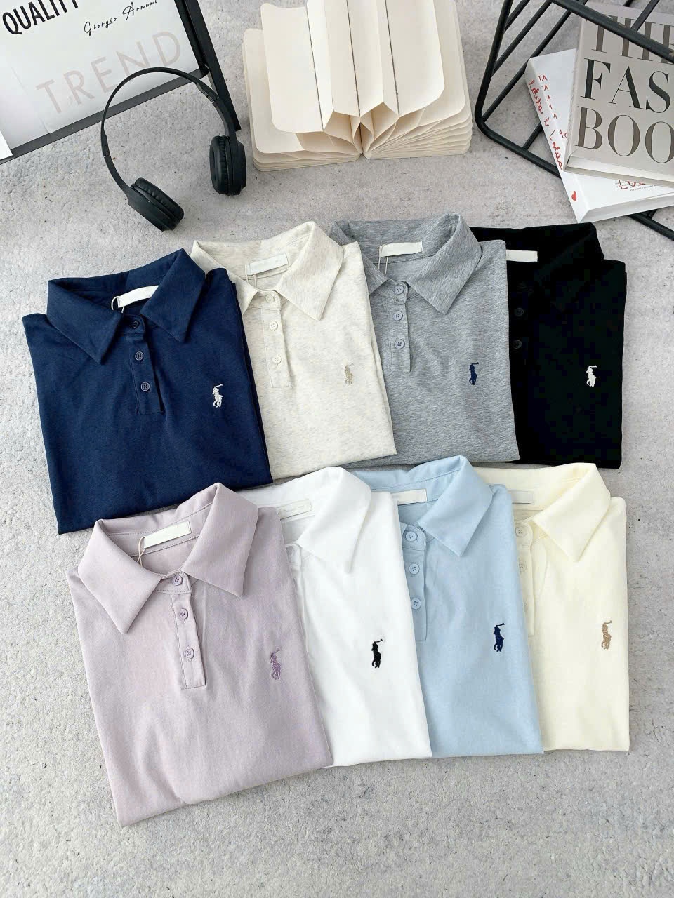 AP18 Áo polo thêu ngựa