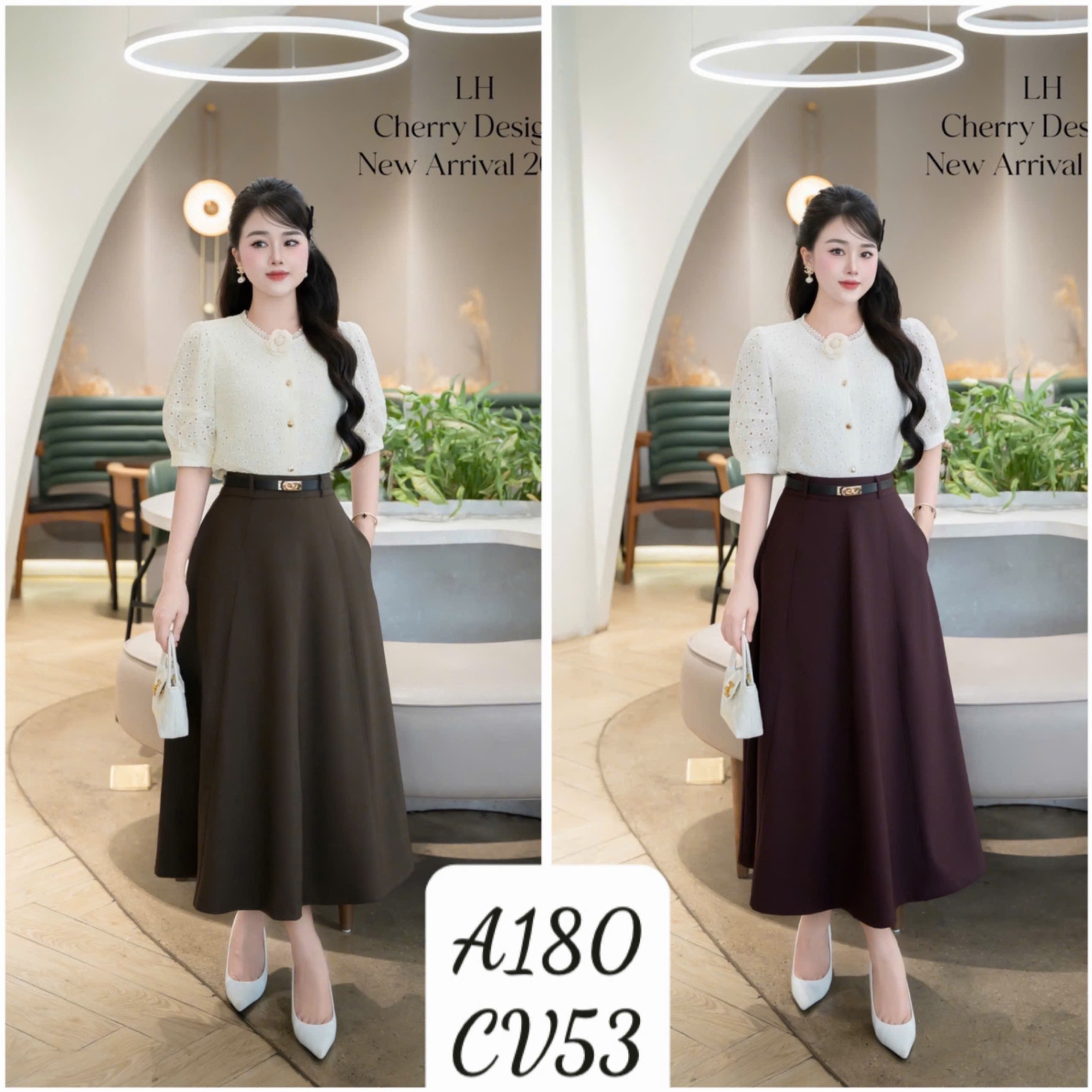 CV53 Chân váy xòe 8 mảnh