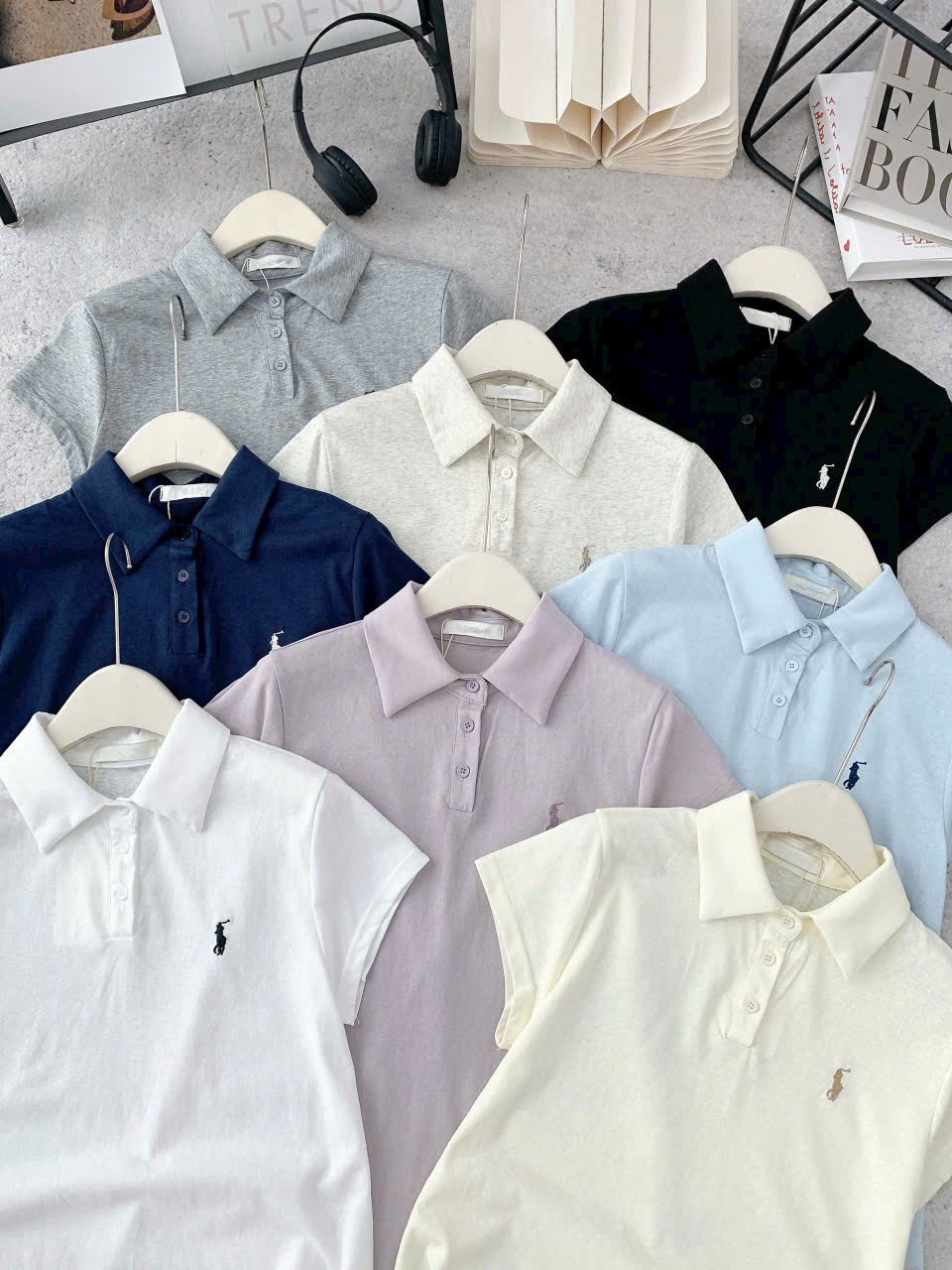 AP18 Áo polo thêu ngựa