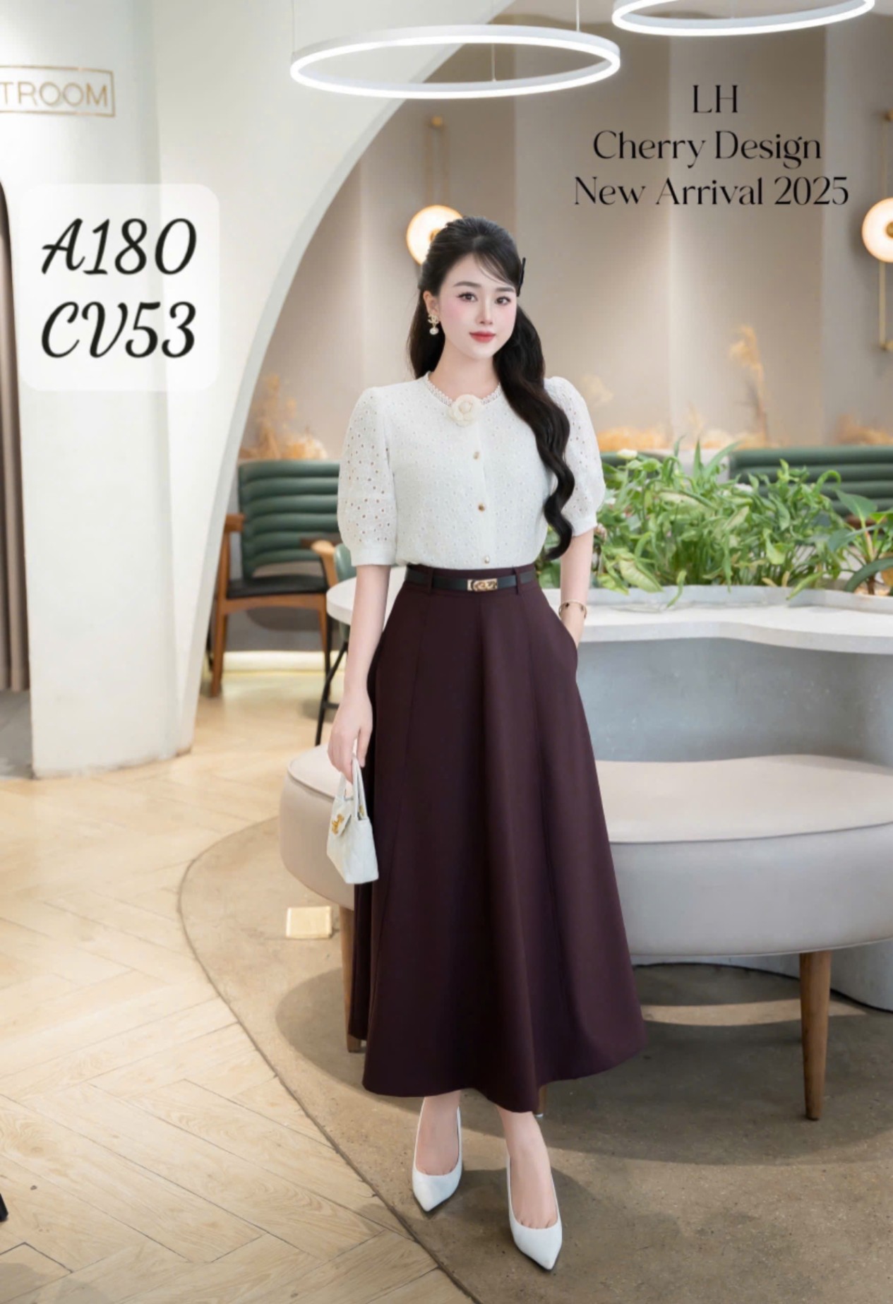 CV53 Chân váy xòe 8 mảnh