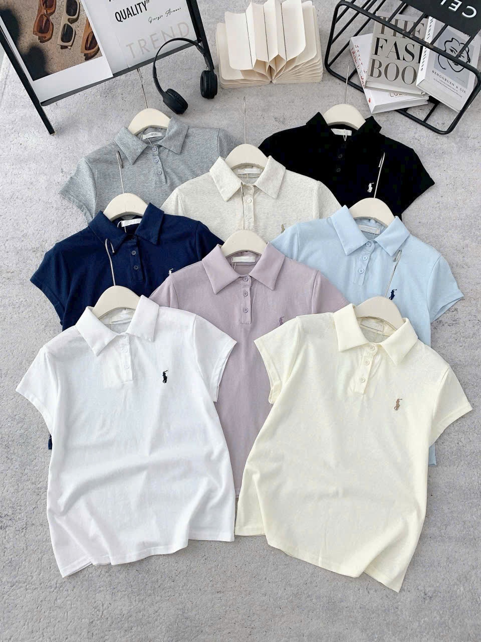 AP18 Áo polo thêu ngựa