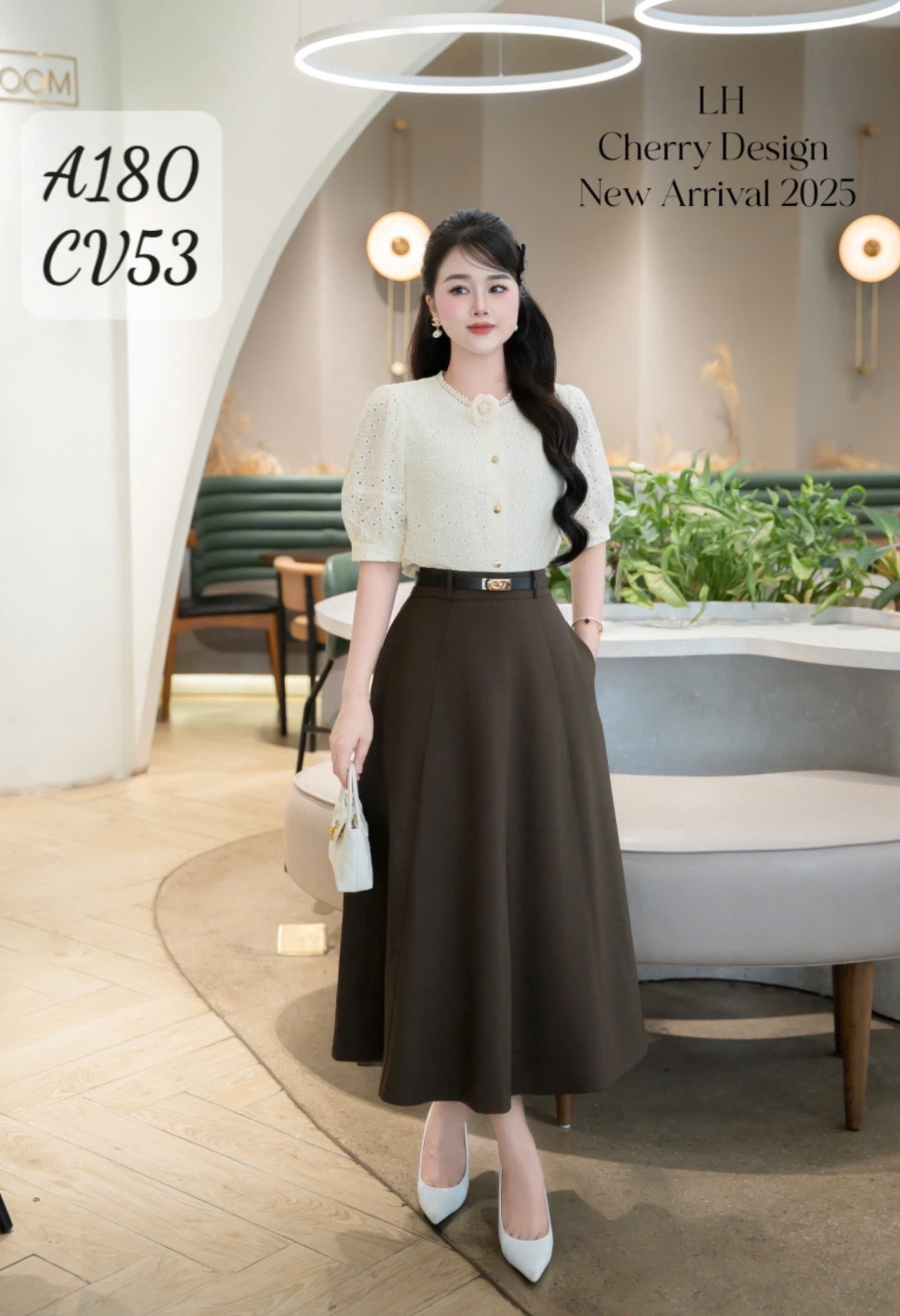 CV53 Chân váy xòe 8 mảnh
