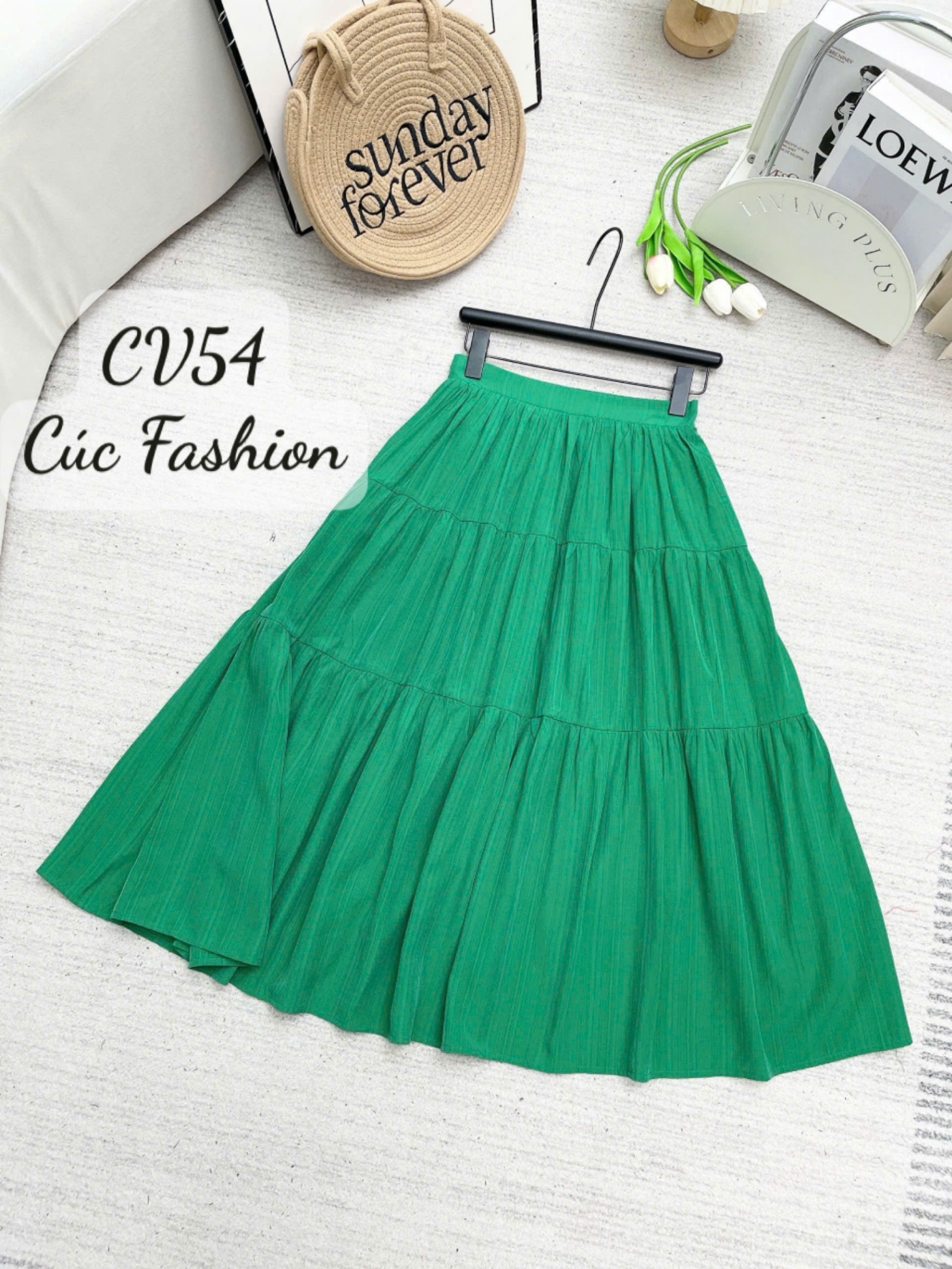 CV54 váy xòe 3 mảnh đi biển
