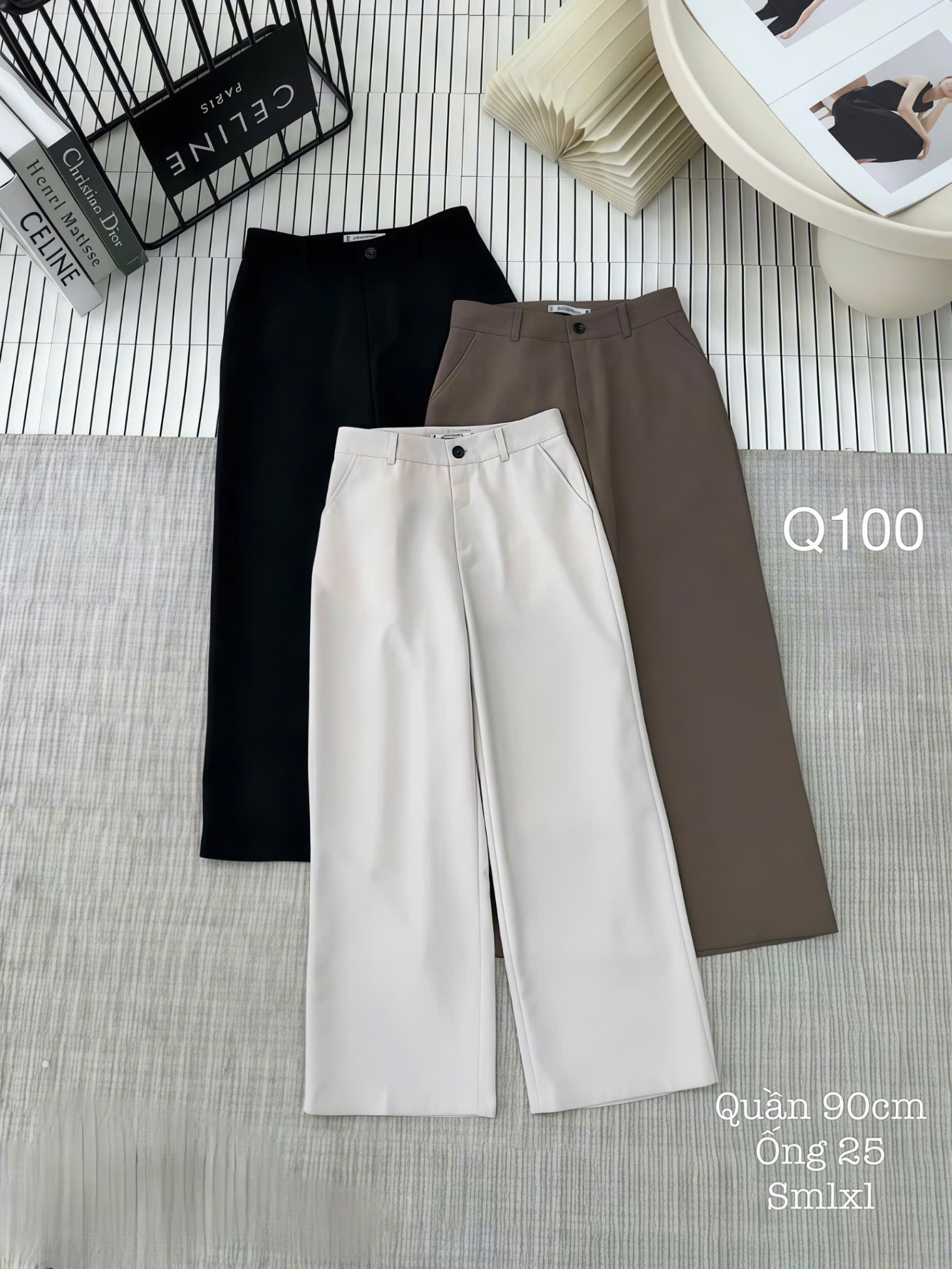 Q100 Quần xuông nấm 1 cúc 90cm
