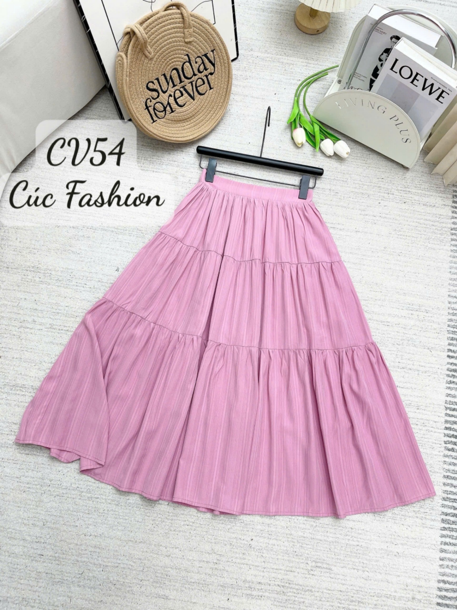 CV54 váy xòe 3 mảnh đi biển