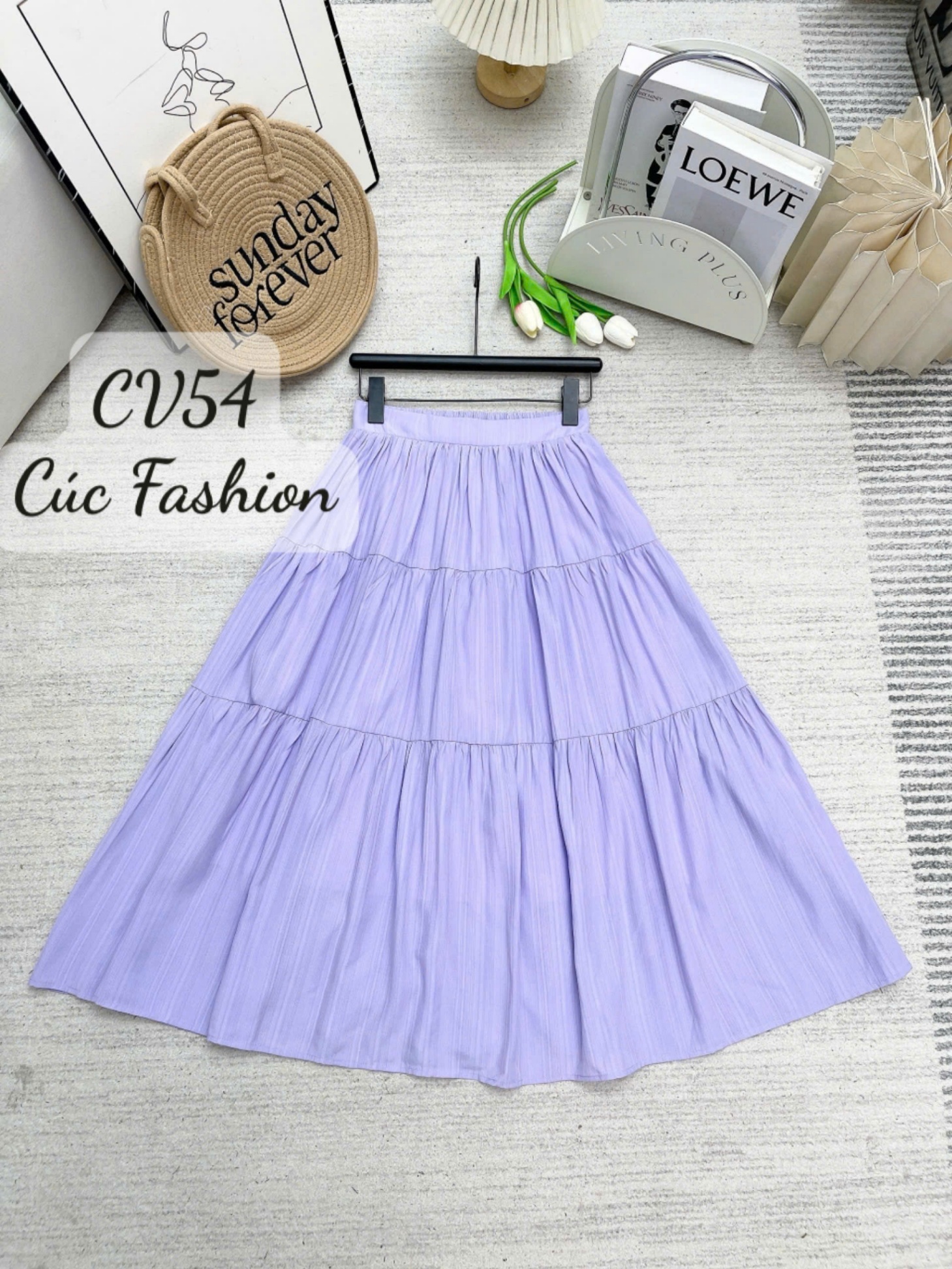 CV54 váy xòe 3 mảnh đi biển