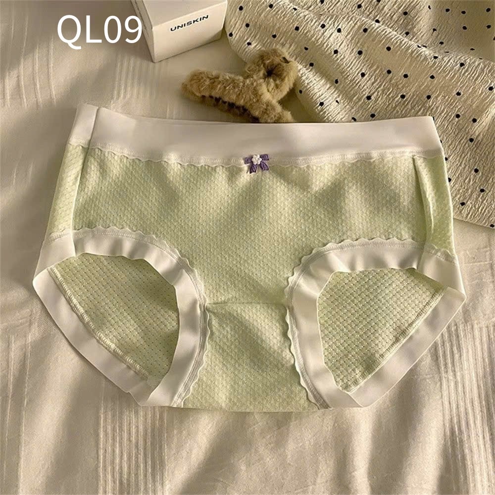 QL09 Quần lót cotton thoáng khí nơ hoa