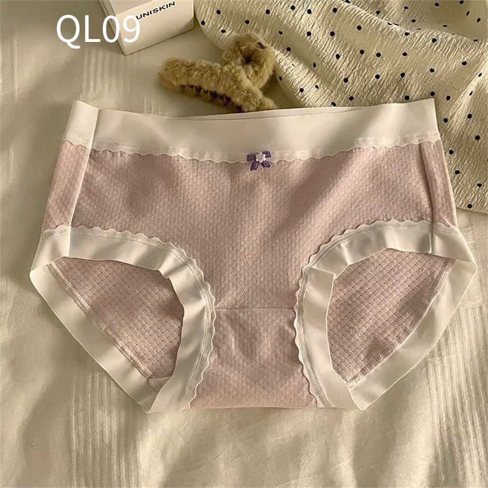 QL09 Quần lót cotton thoáng khí nơ hoa