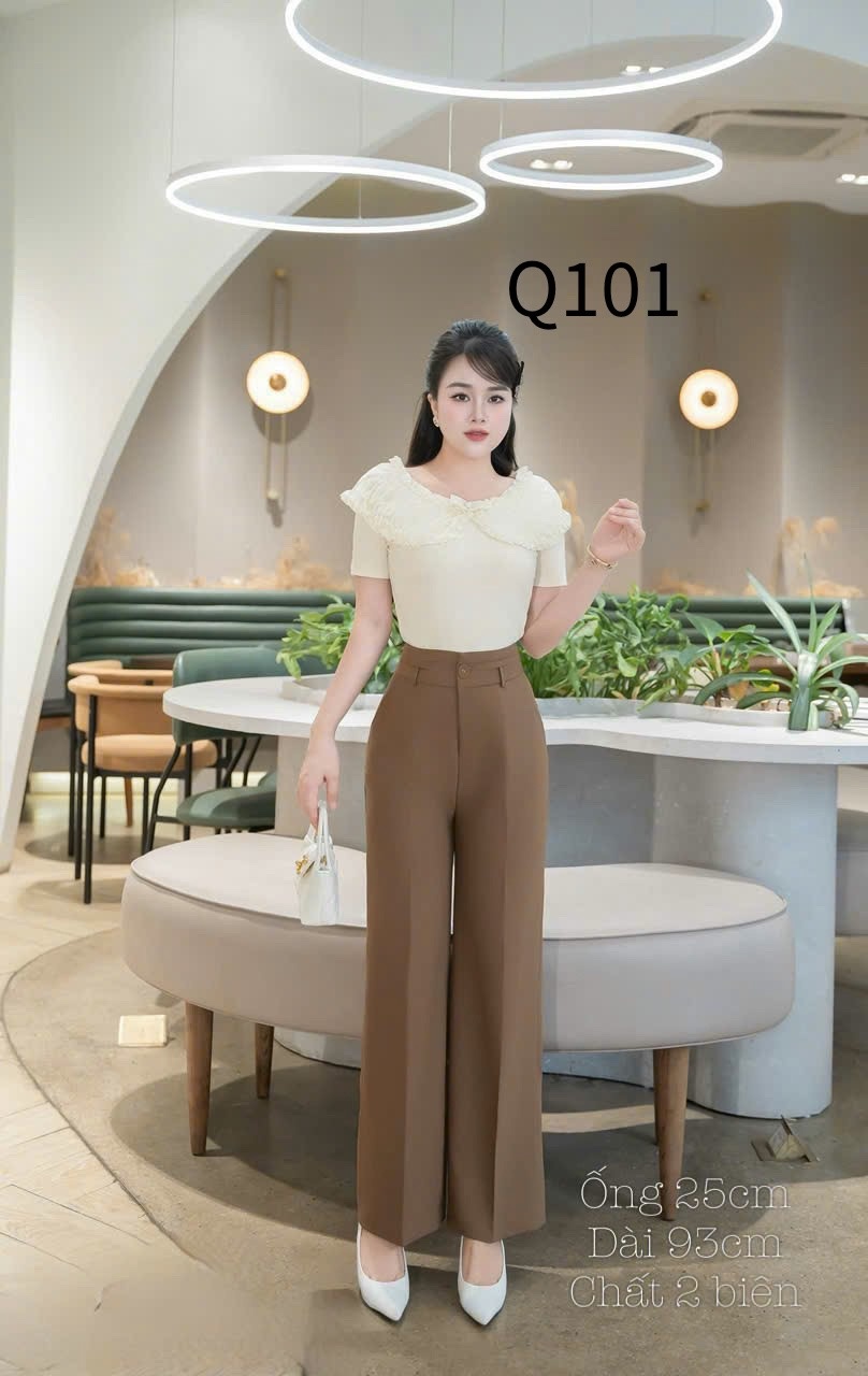 Q101 Quần xuông cạp cách điệu