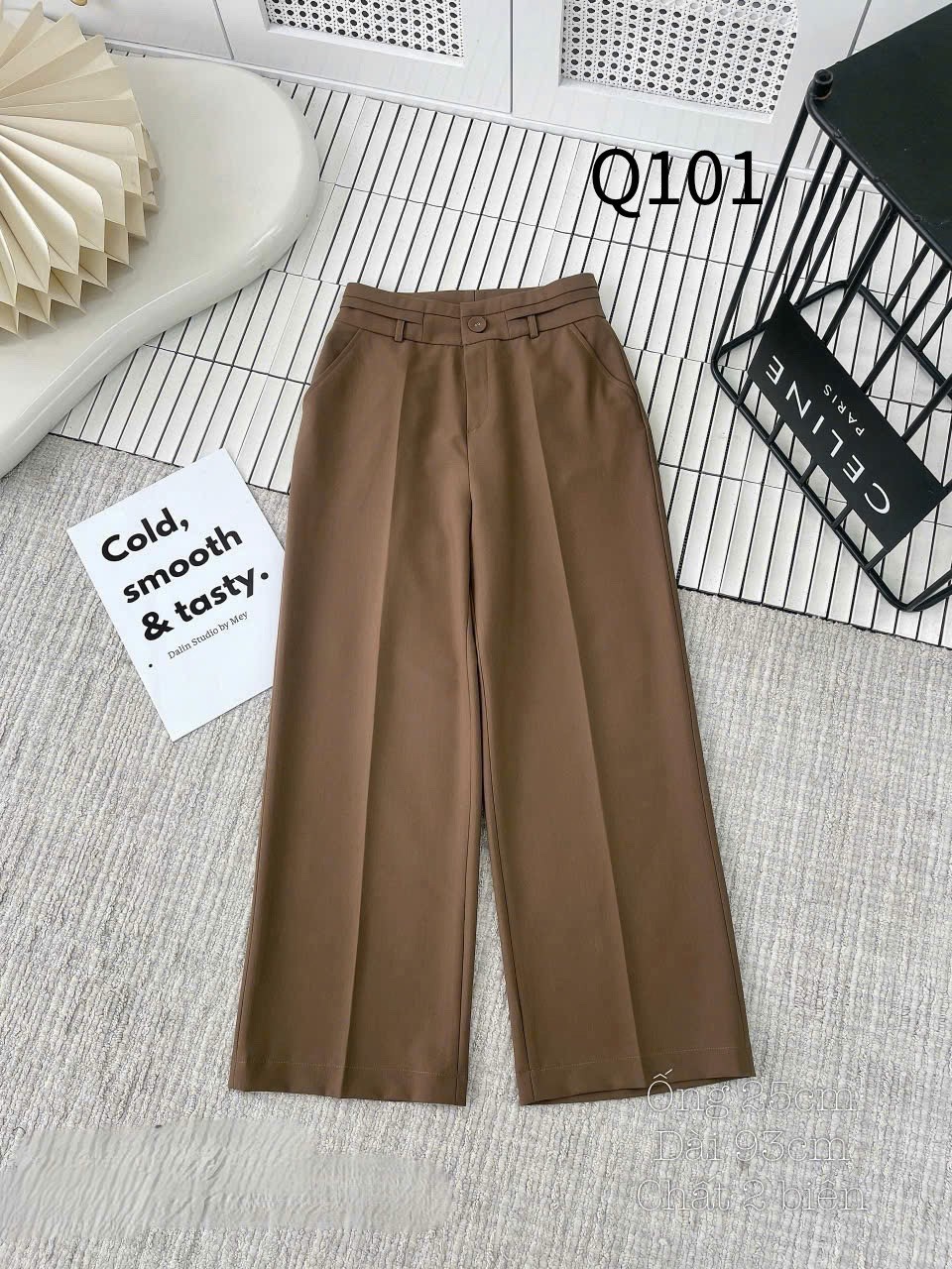 Q101 Quần xuông cạp cách điệu