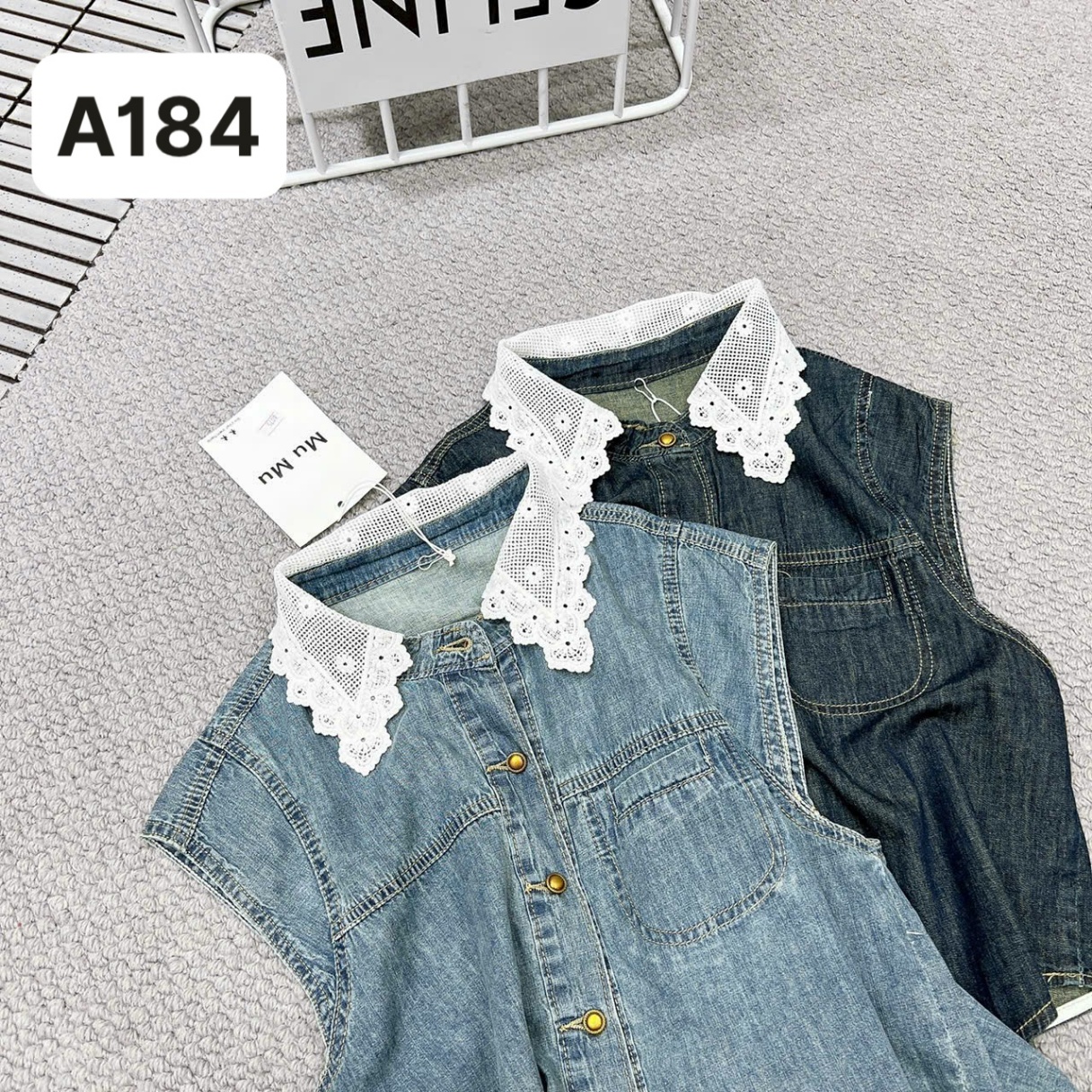 A184 Áo bò mềm phối cổ ren