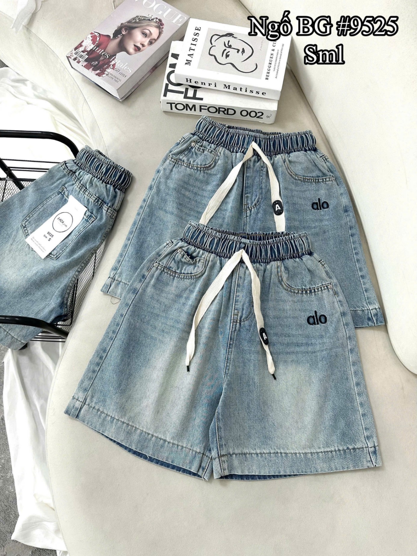 Q9525 Quần đùi jean ALO
