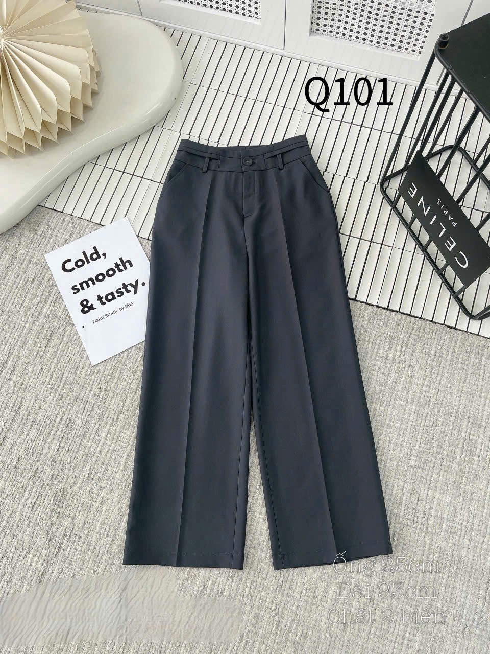 Q101 Quần xuông cạp cách điệu