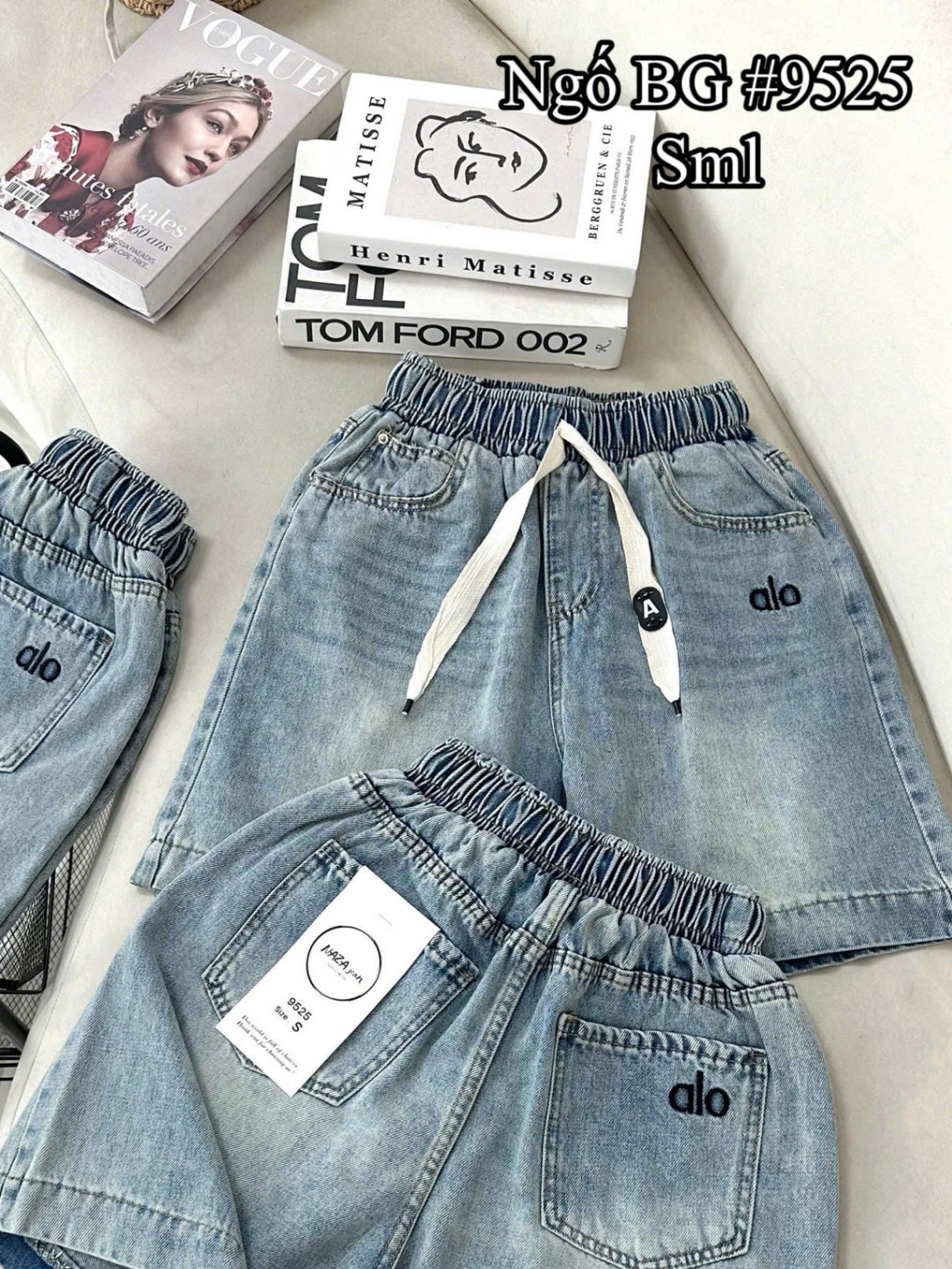 Q9525 Quần đùi jean ALO
