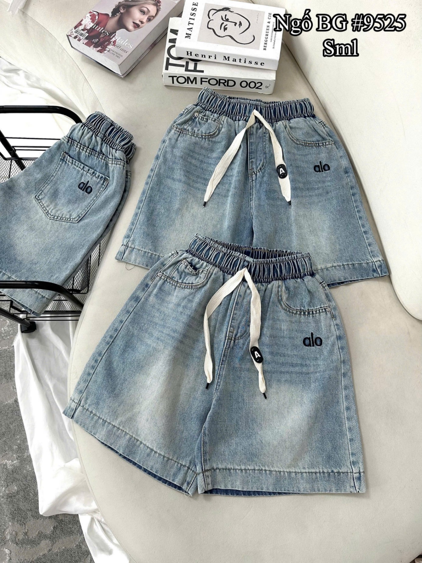 Q9525 Quần đùi jean ALO