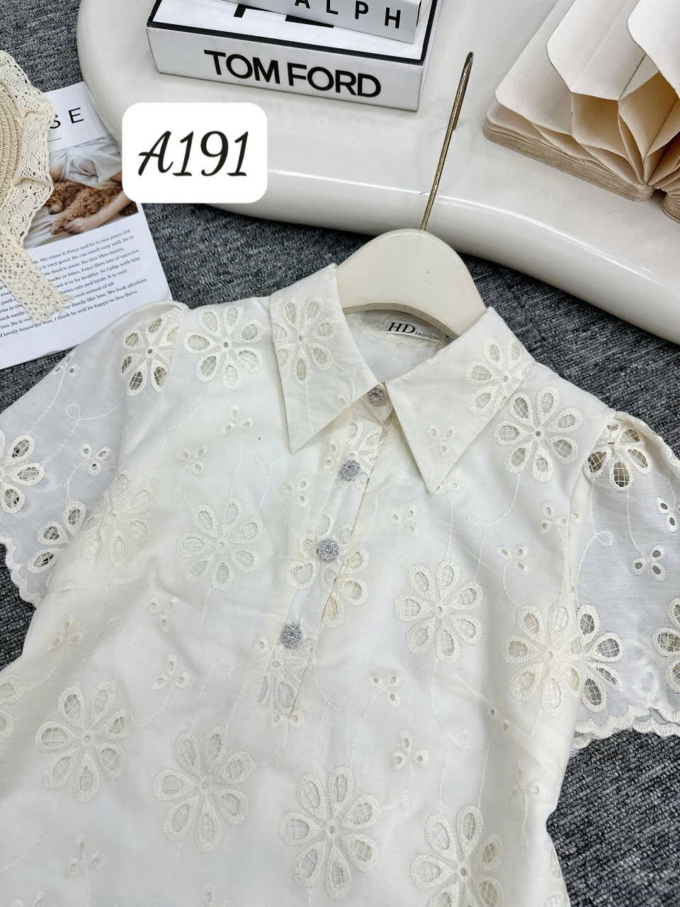 A191 Áo sơ mi ren 2 lớp