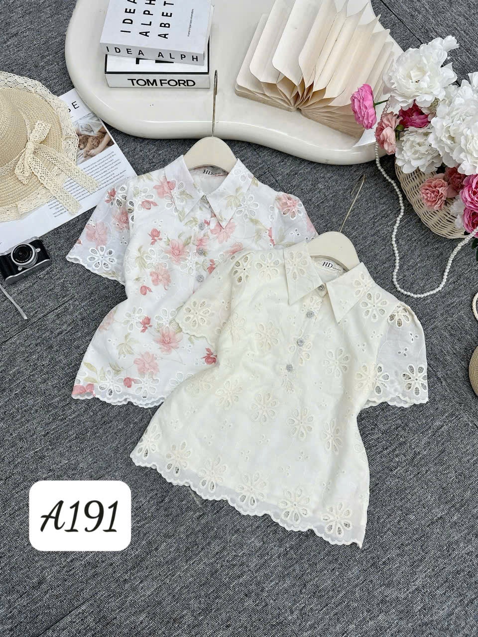 A191 Áo sơ mi ren 2 lớp