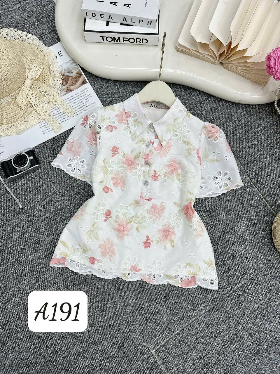 A191 Áo sơ mi ren 2 lớp