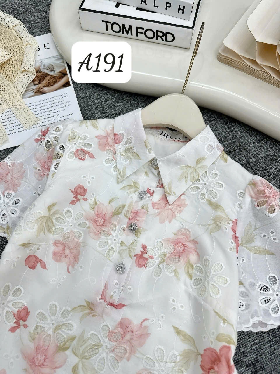 A191 Áo sơ mi ren 2 lớp