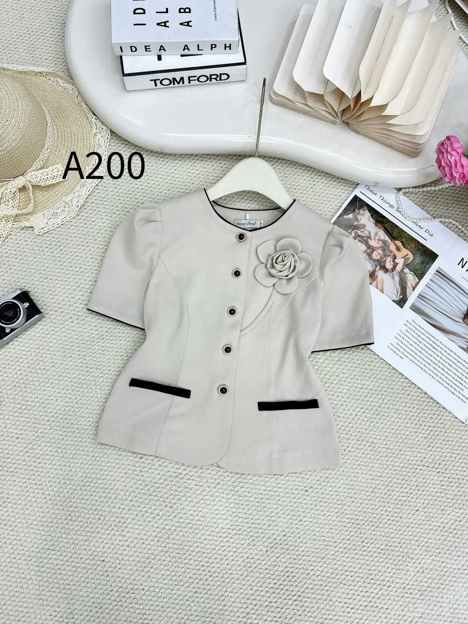 A200 Áo kí giả túi cơi phối hoa