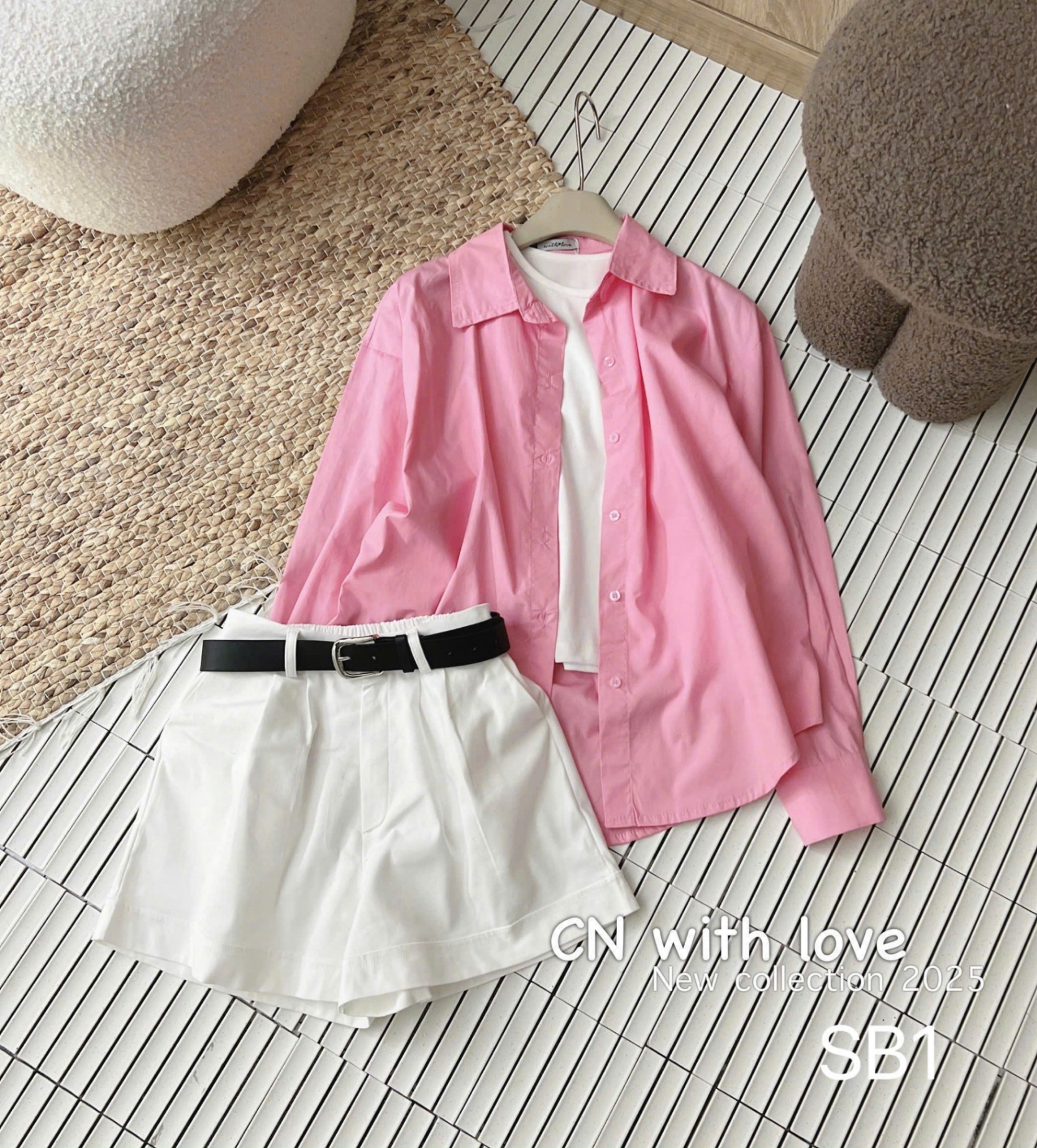 SB1 Set sơ mi ba lỗ kèm quần