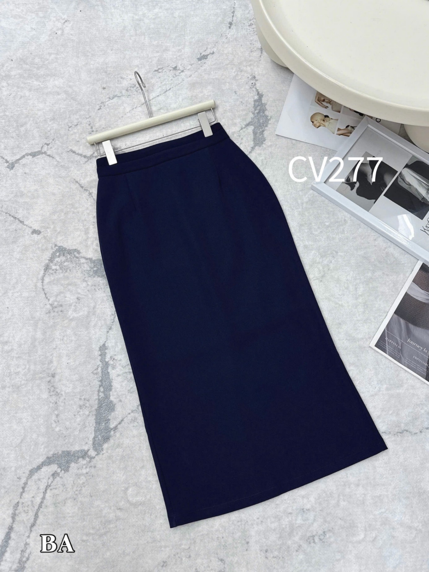 CV277 Chân váy ôm dáng dài 2 ly cạp
