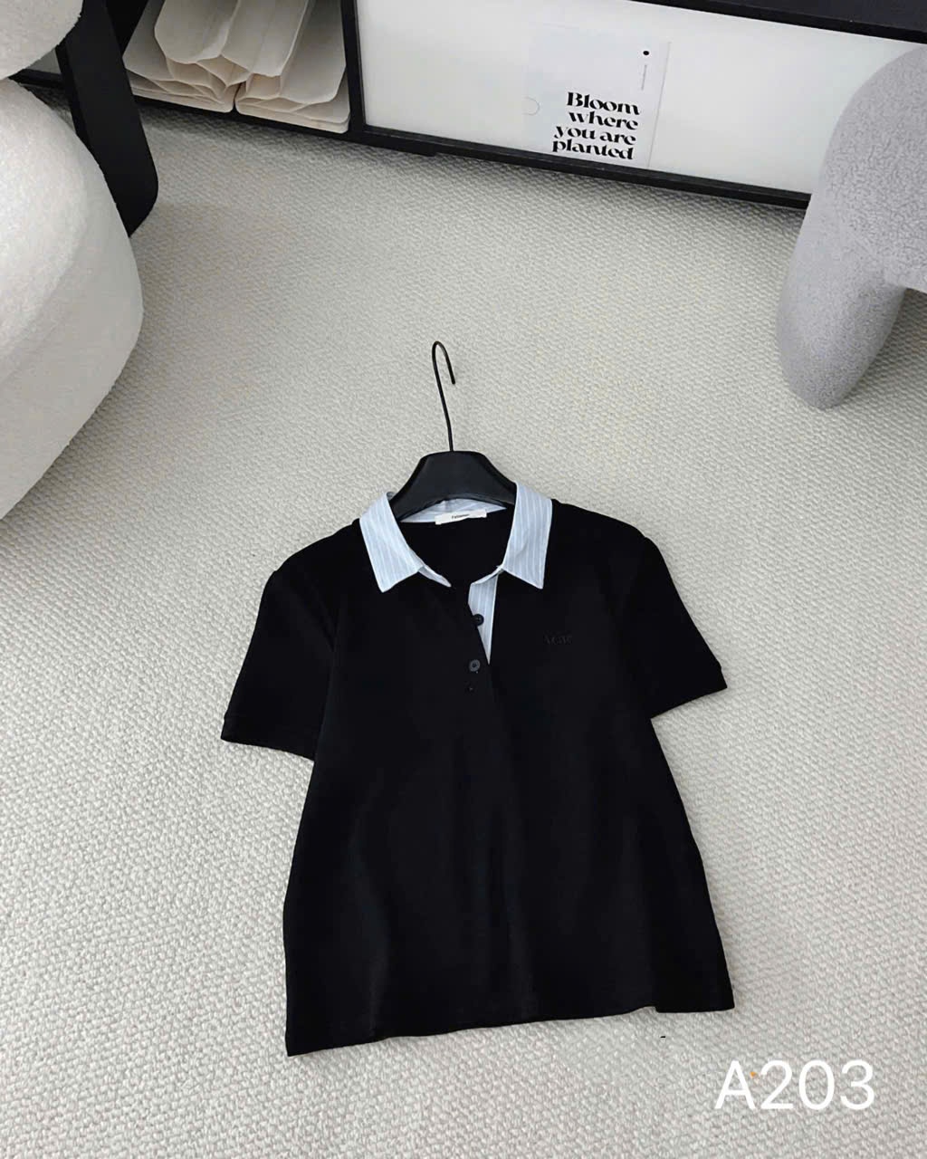 A203 Áo sơ mi phối cố kẻ