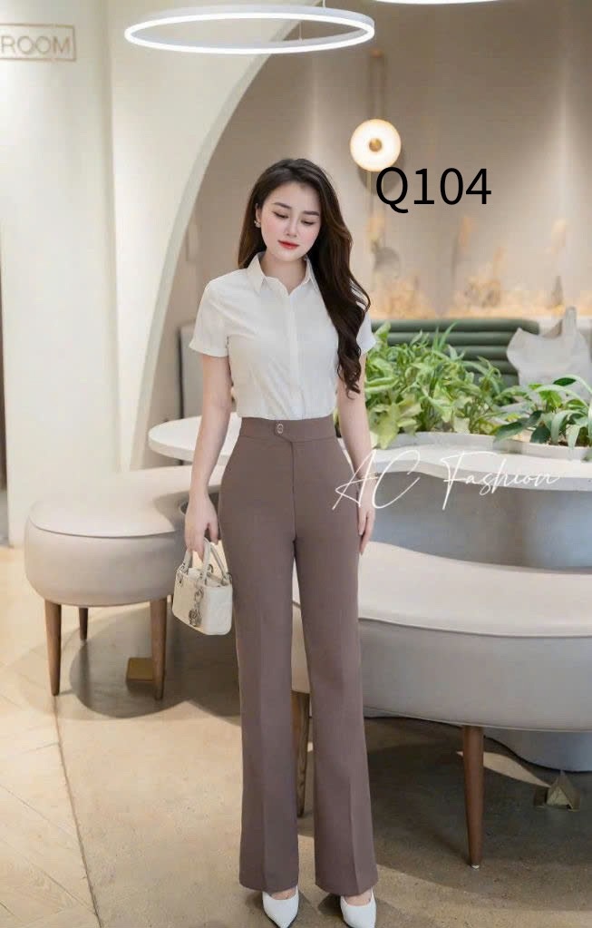 Q104 Quần loe cúc lệch