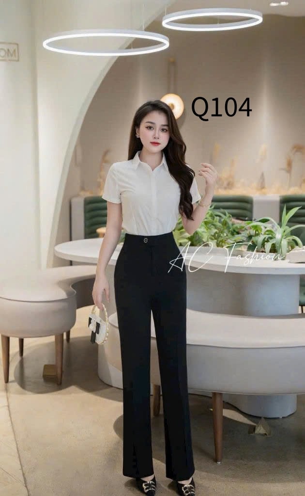 Q104 Quần loe cúc lệch