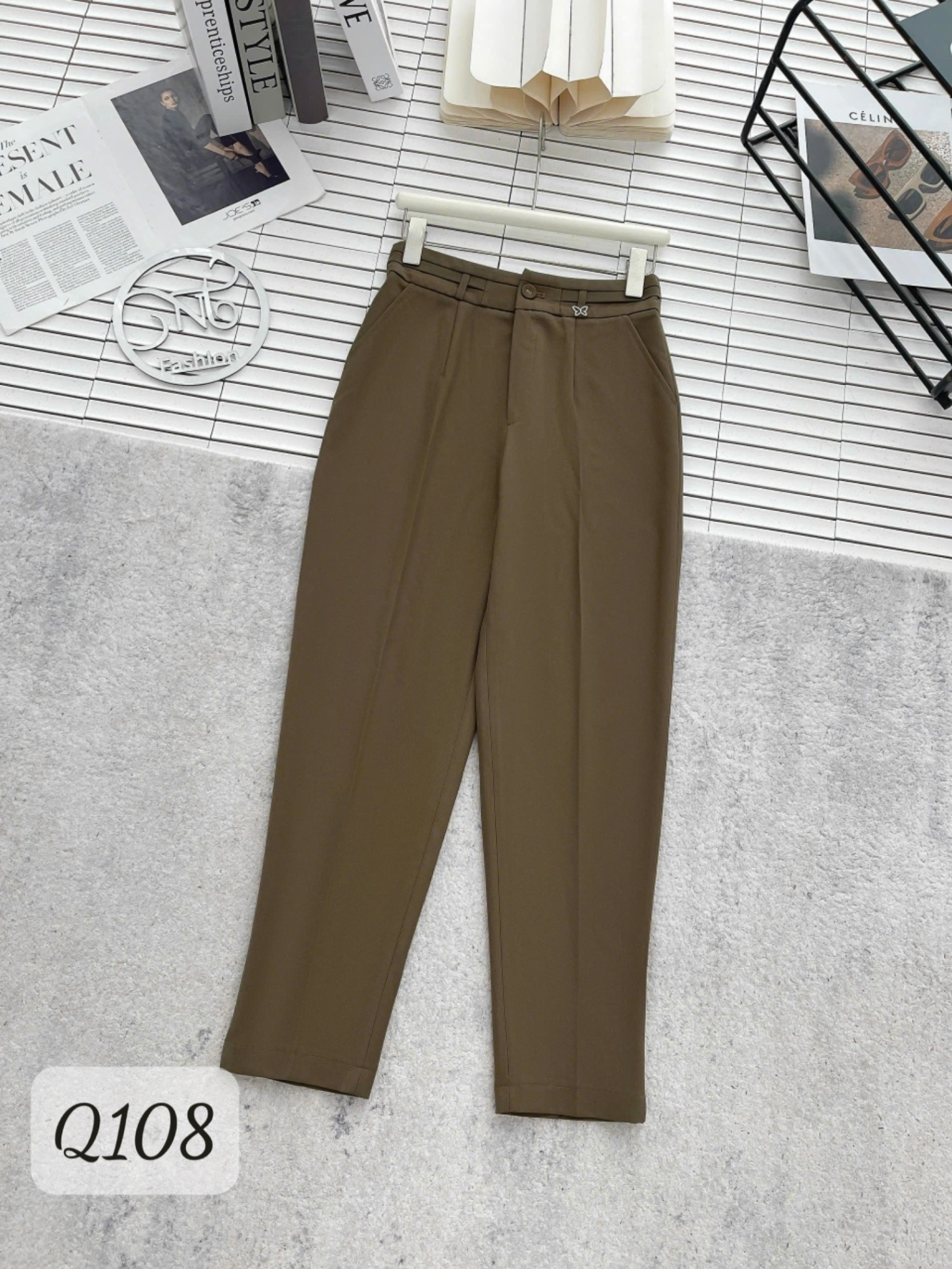 Q108 Quần baggy cạp đôi đính bướm