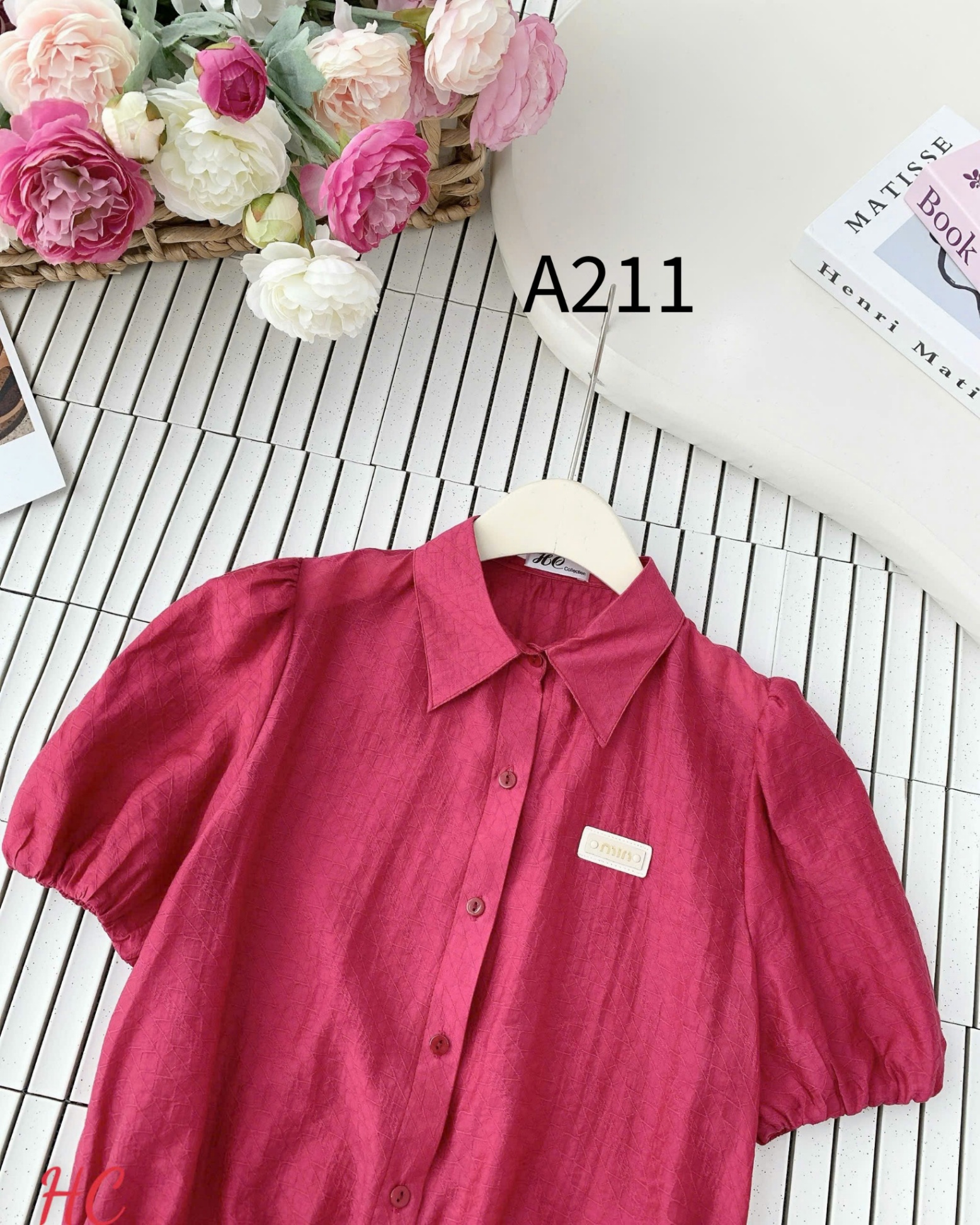 A211 Áo sơ mi dây rút tag MIU