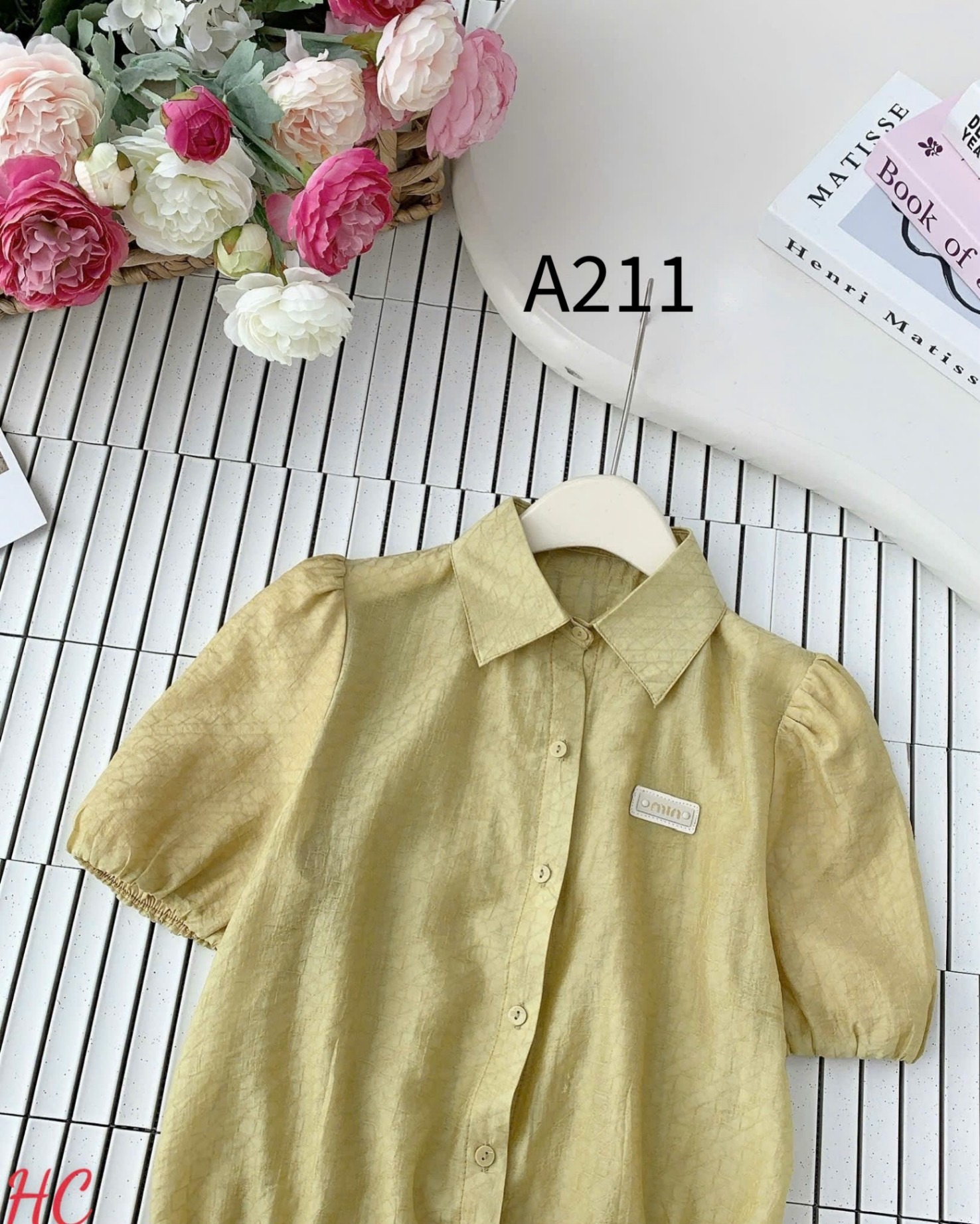 A211 Áo sơ mi dây rút tag MIU