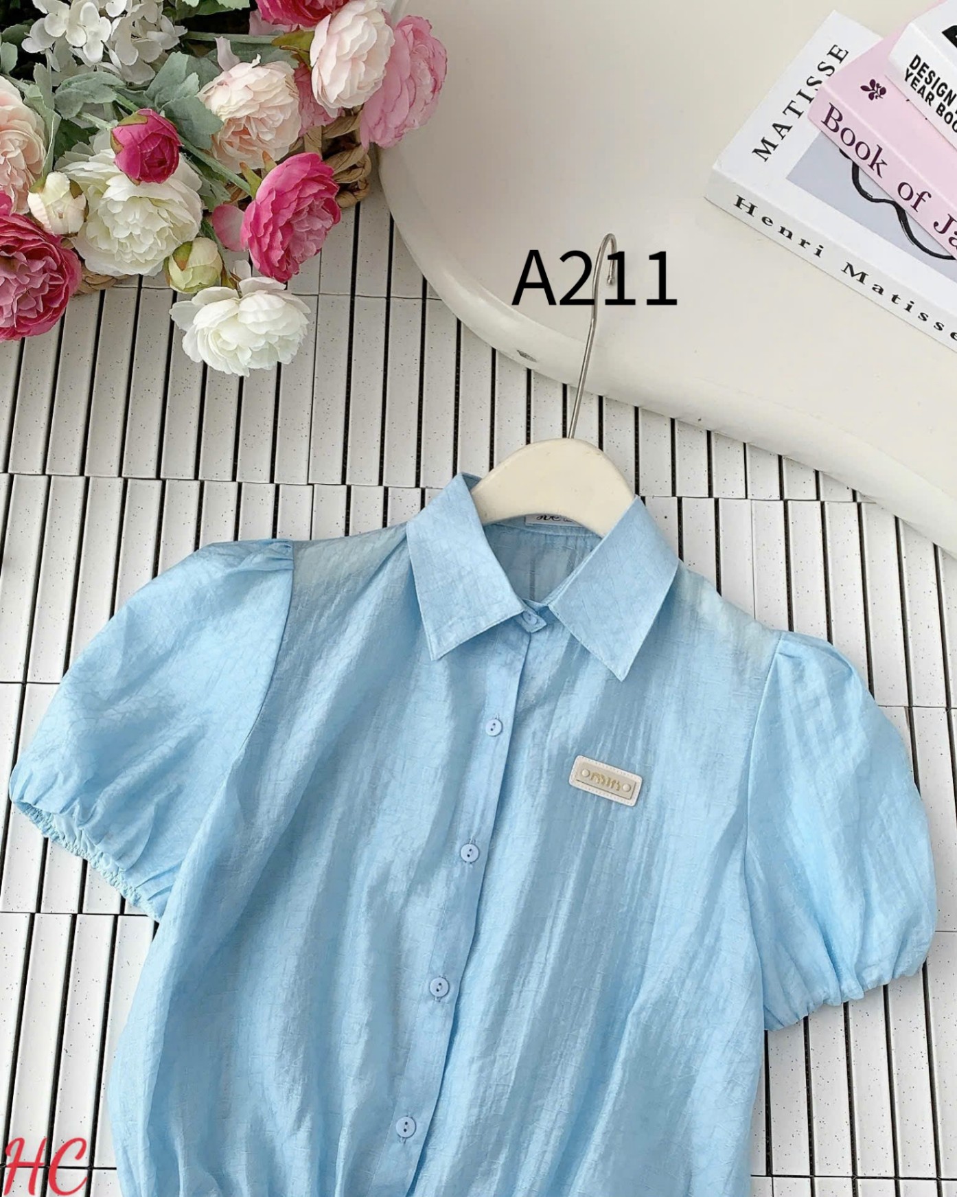 A211 Áo sơ mi dây rút tag MIU