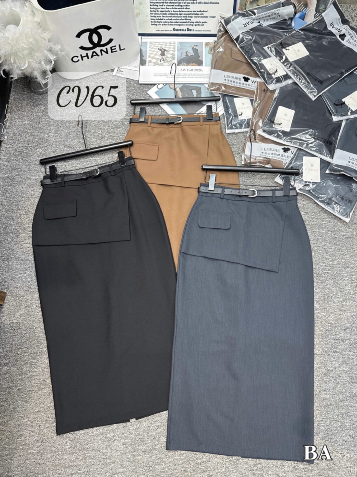 CV65 CV vạt lệch túi cơi