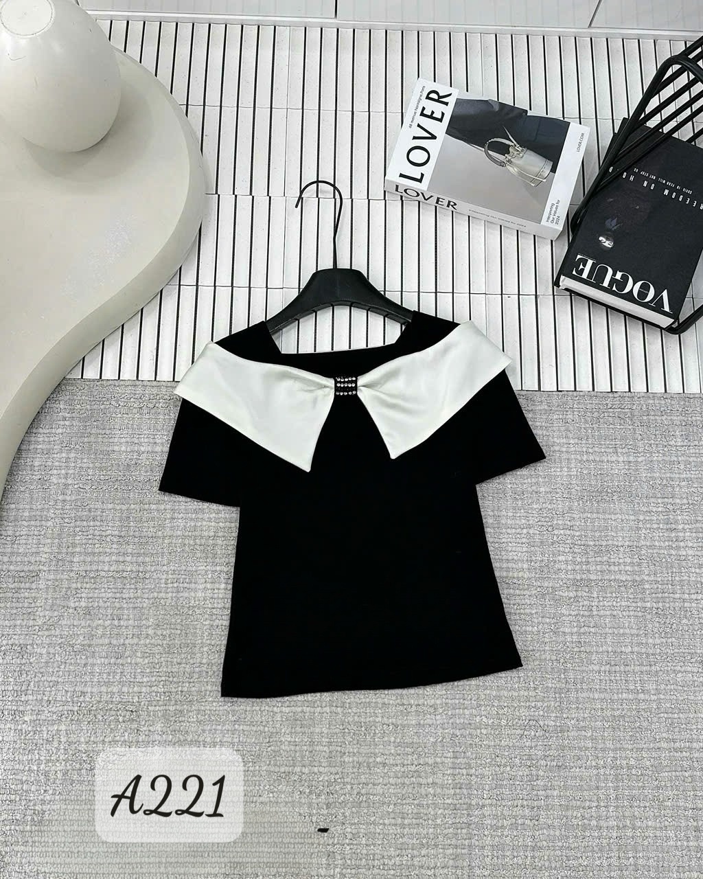 A221 Áo cổ phối nơ