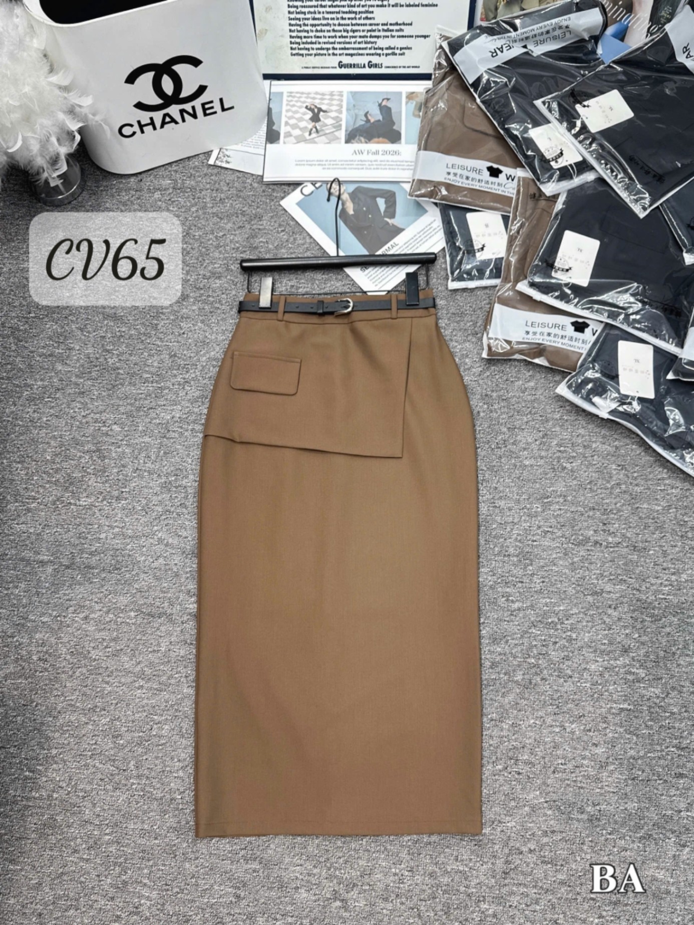 CV65 CV vạt lệch túi cơi