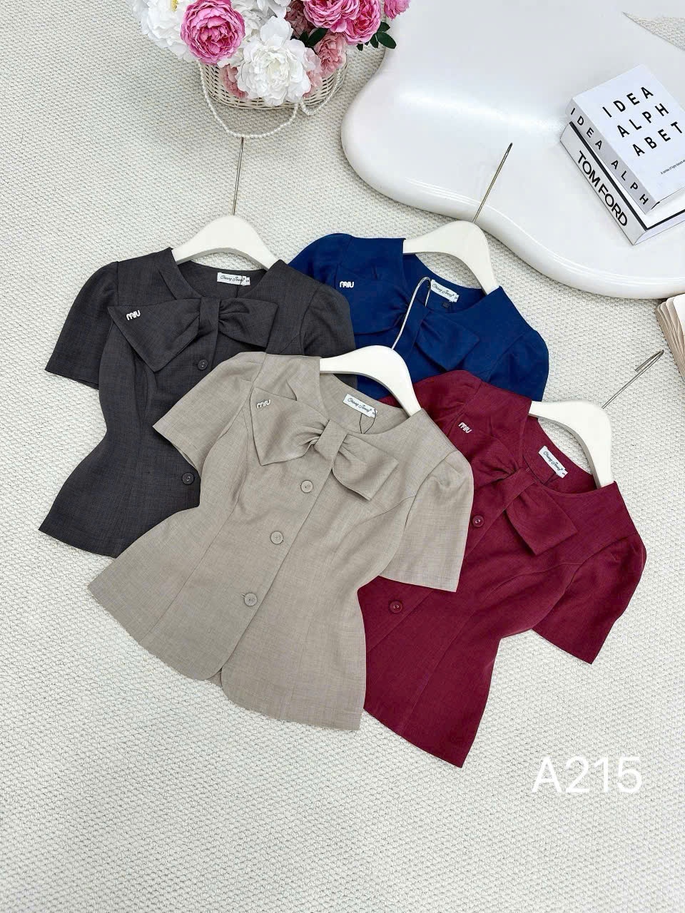 A215 Áo kí giả nơ kèm tag