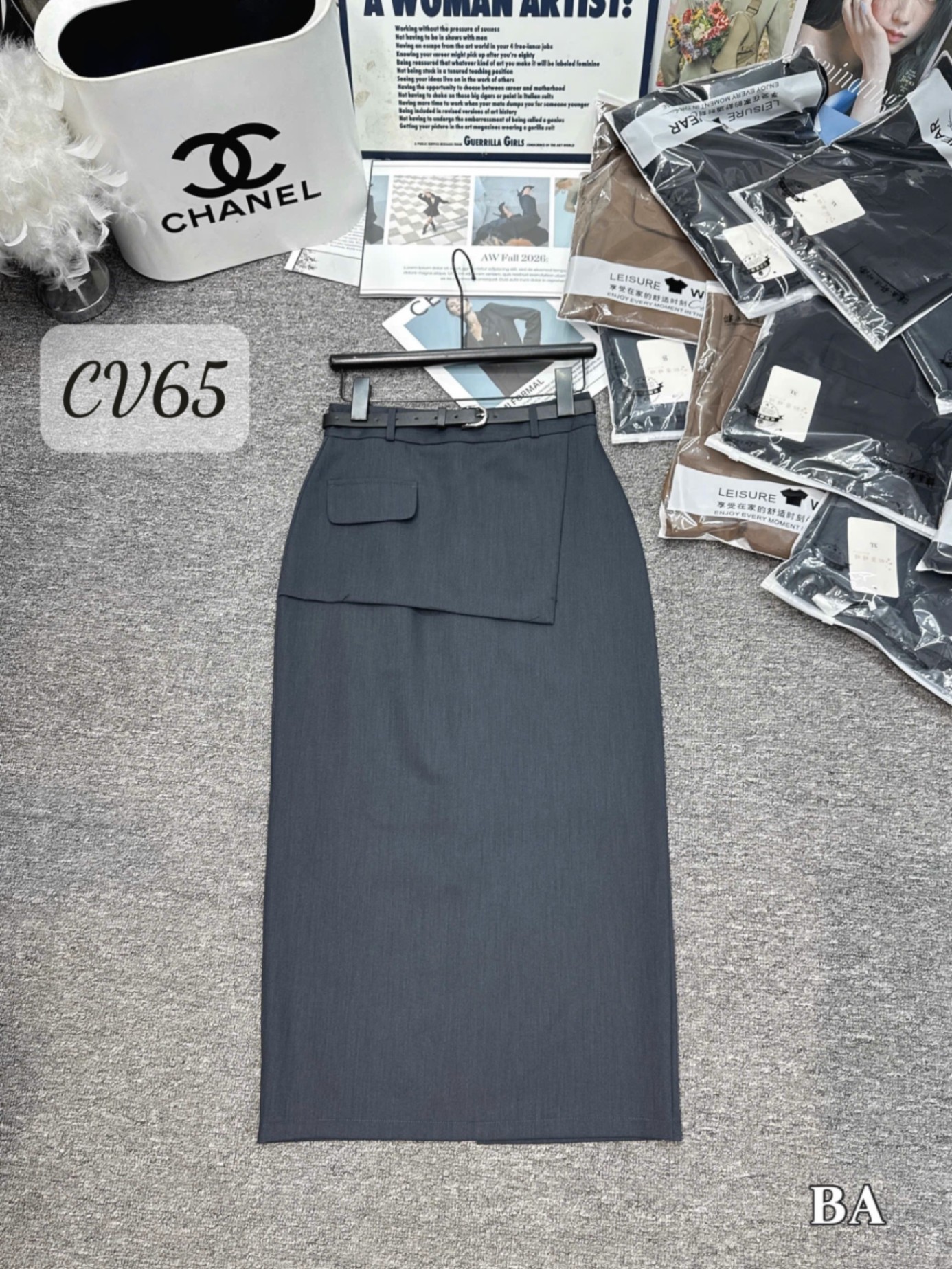 CV65 CV vạt lệch túi cơi