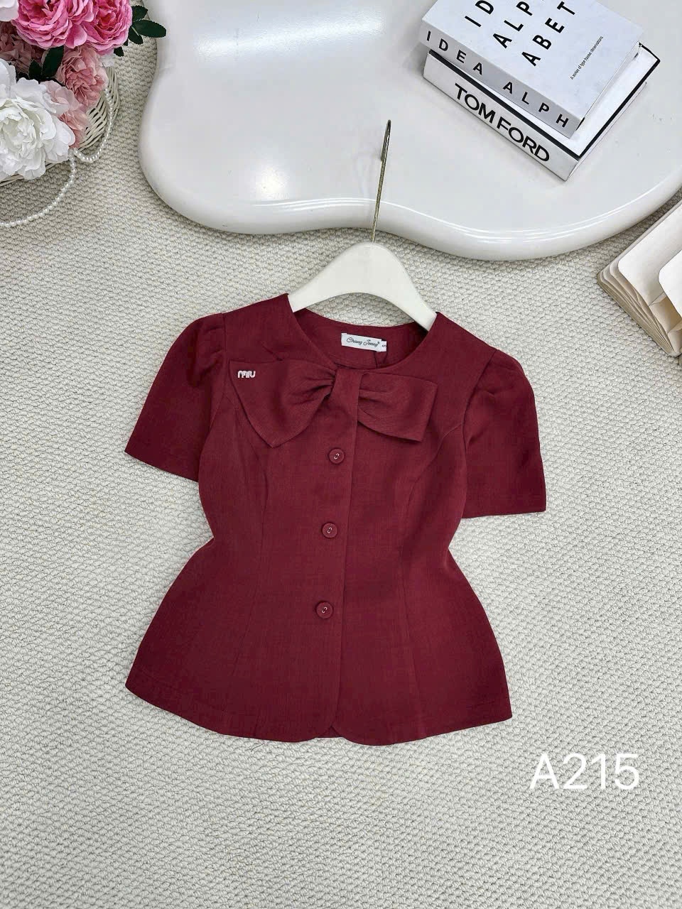 A215 Áo kí giả nơ kèm tag