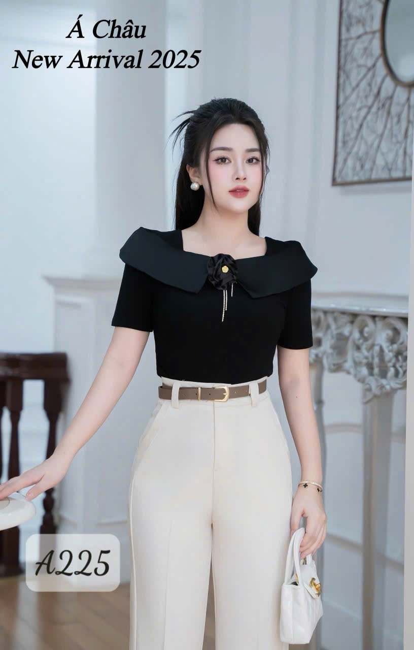 A225 Áo phông phối hoa